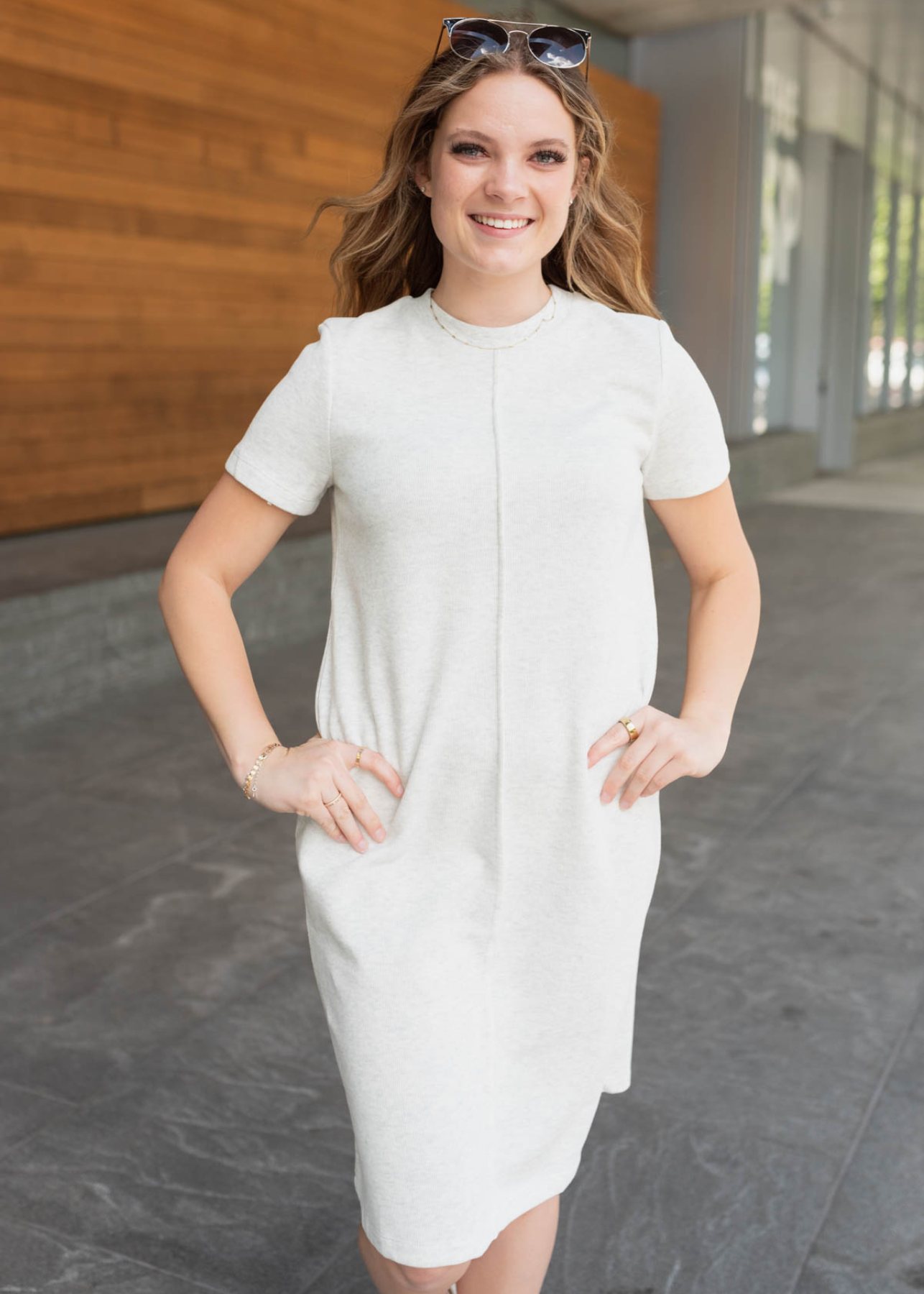 Ramie Heather Grey Knit Dress