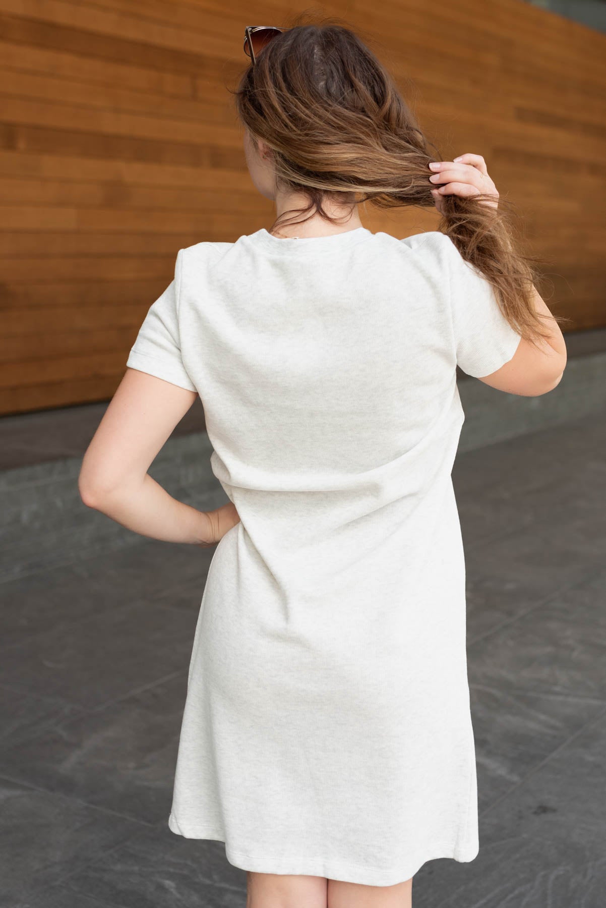 Ramie Heather Grey Knit Dress