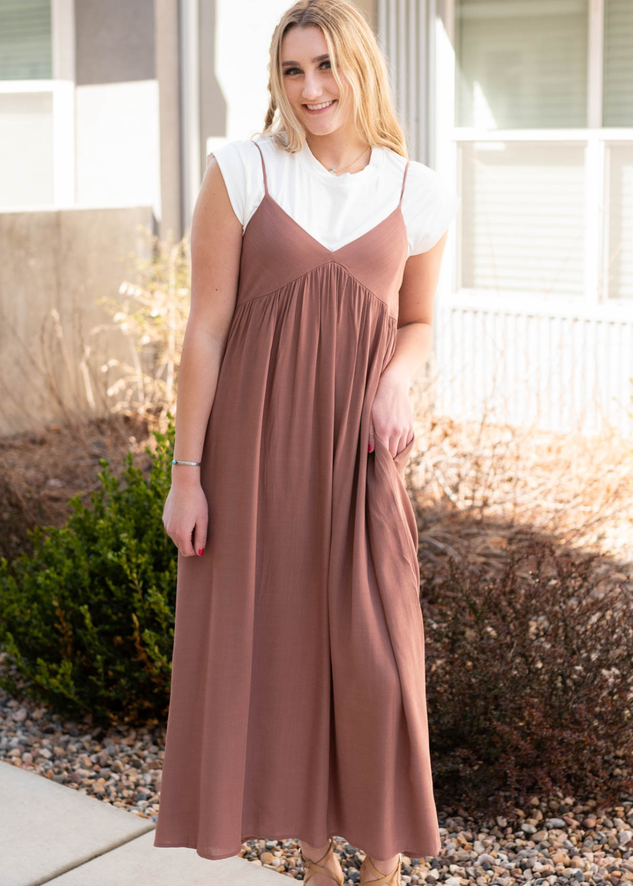 Rashel Terracotta Maxi Dress