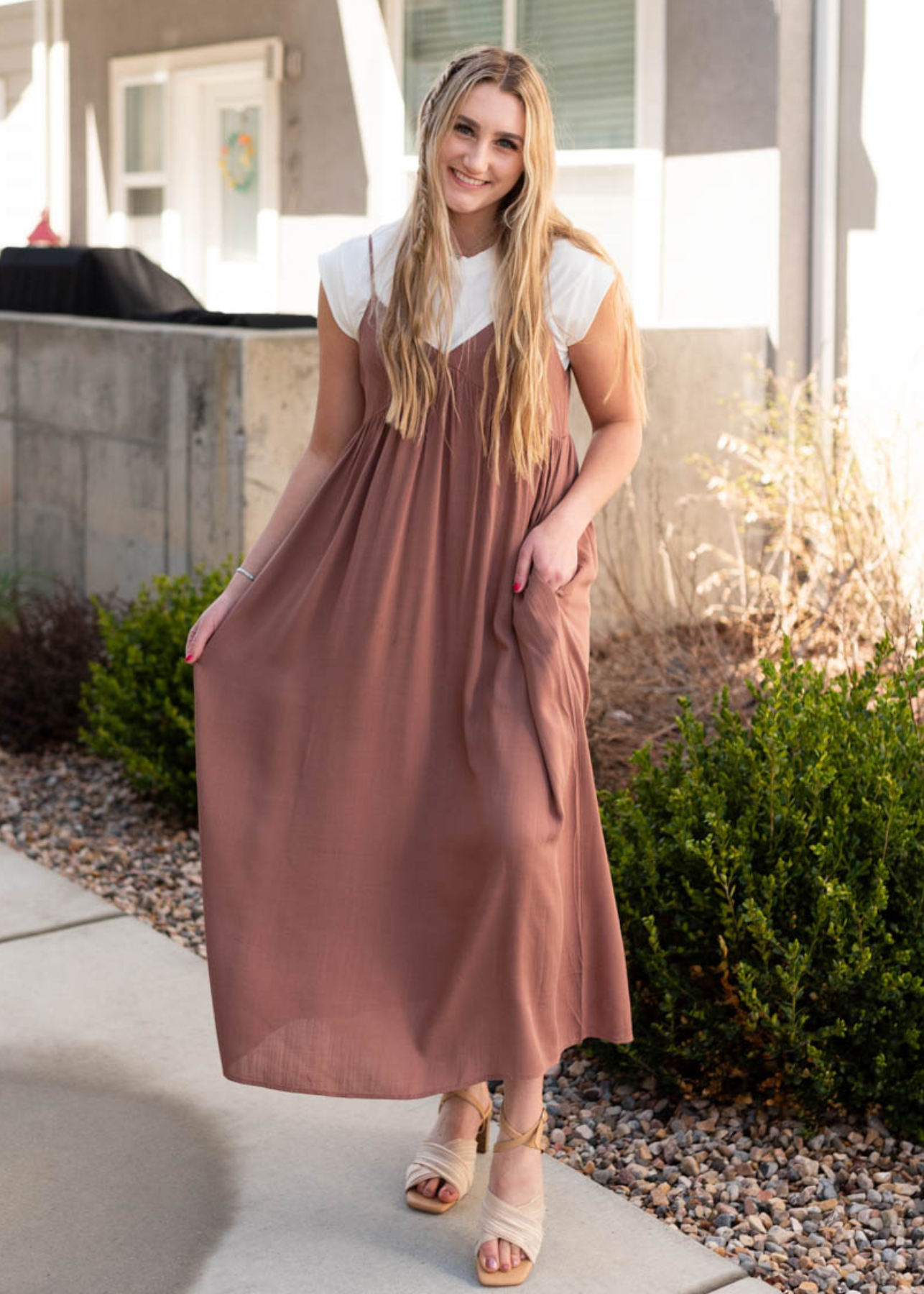 Rashel Terracotta Maxi Dress