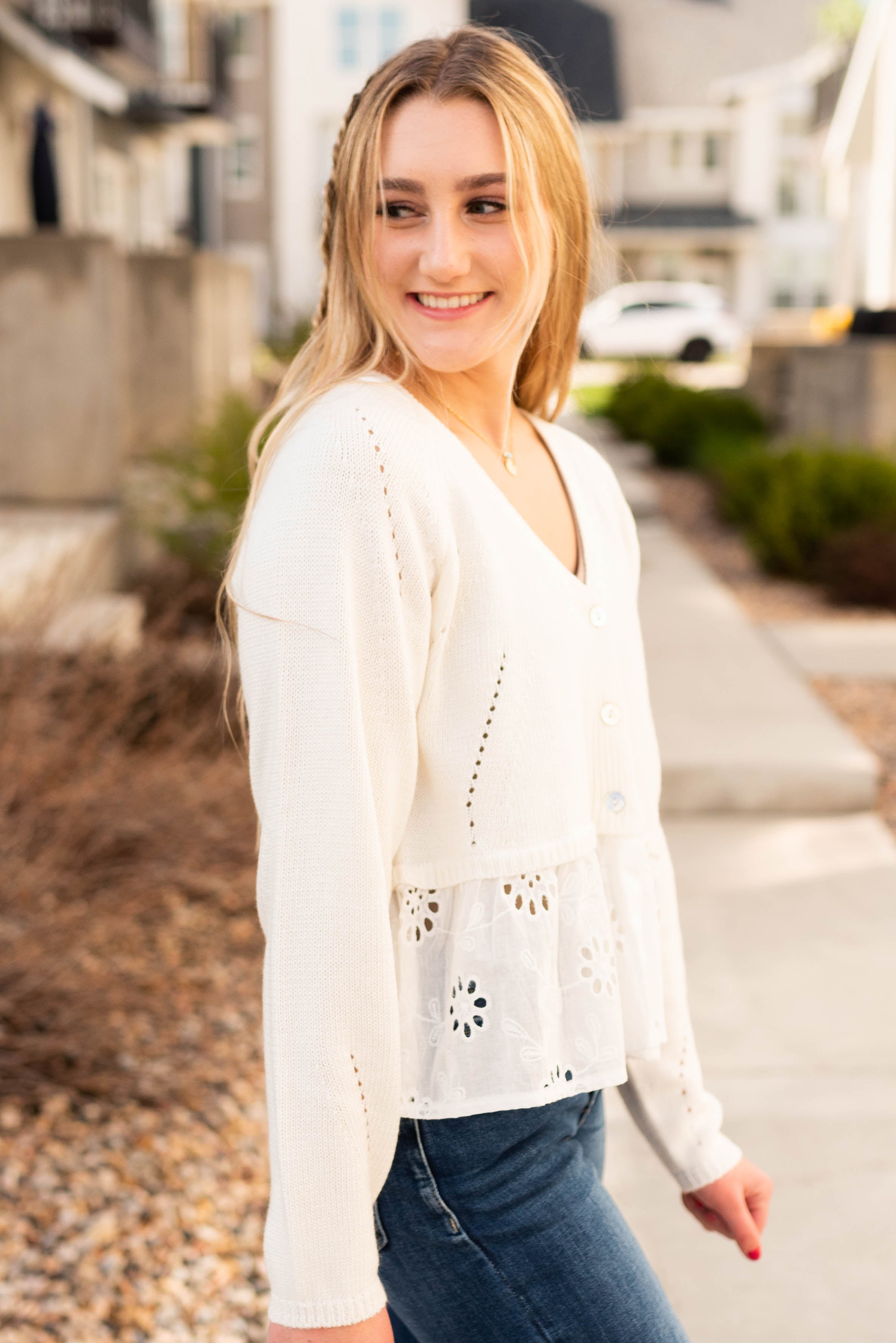 Raynie Off White Cardigan