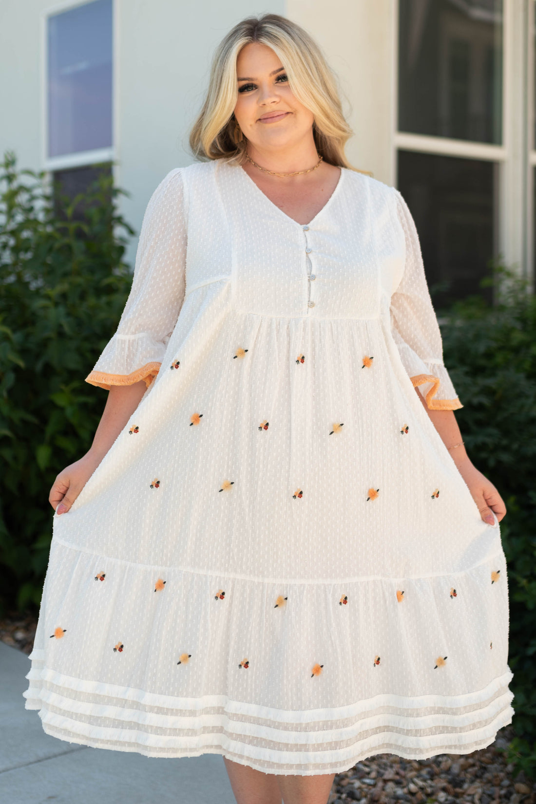 Reba White Dress