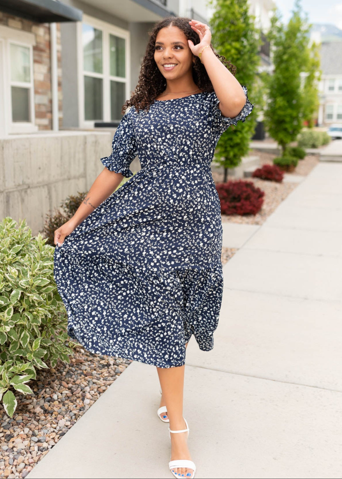 Rebecca Navy Floral Dress