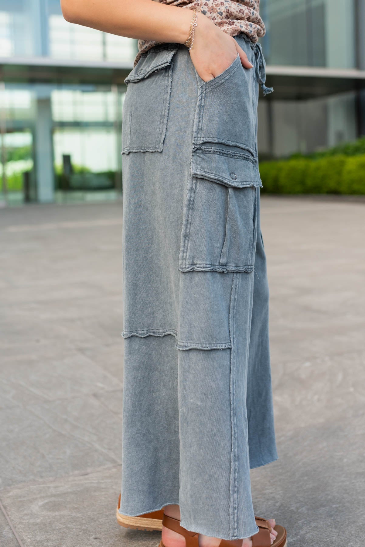 Remie Faded Blue Wide Leg Pants