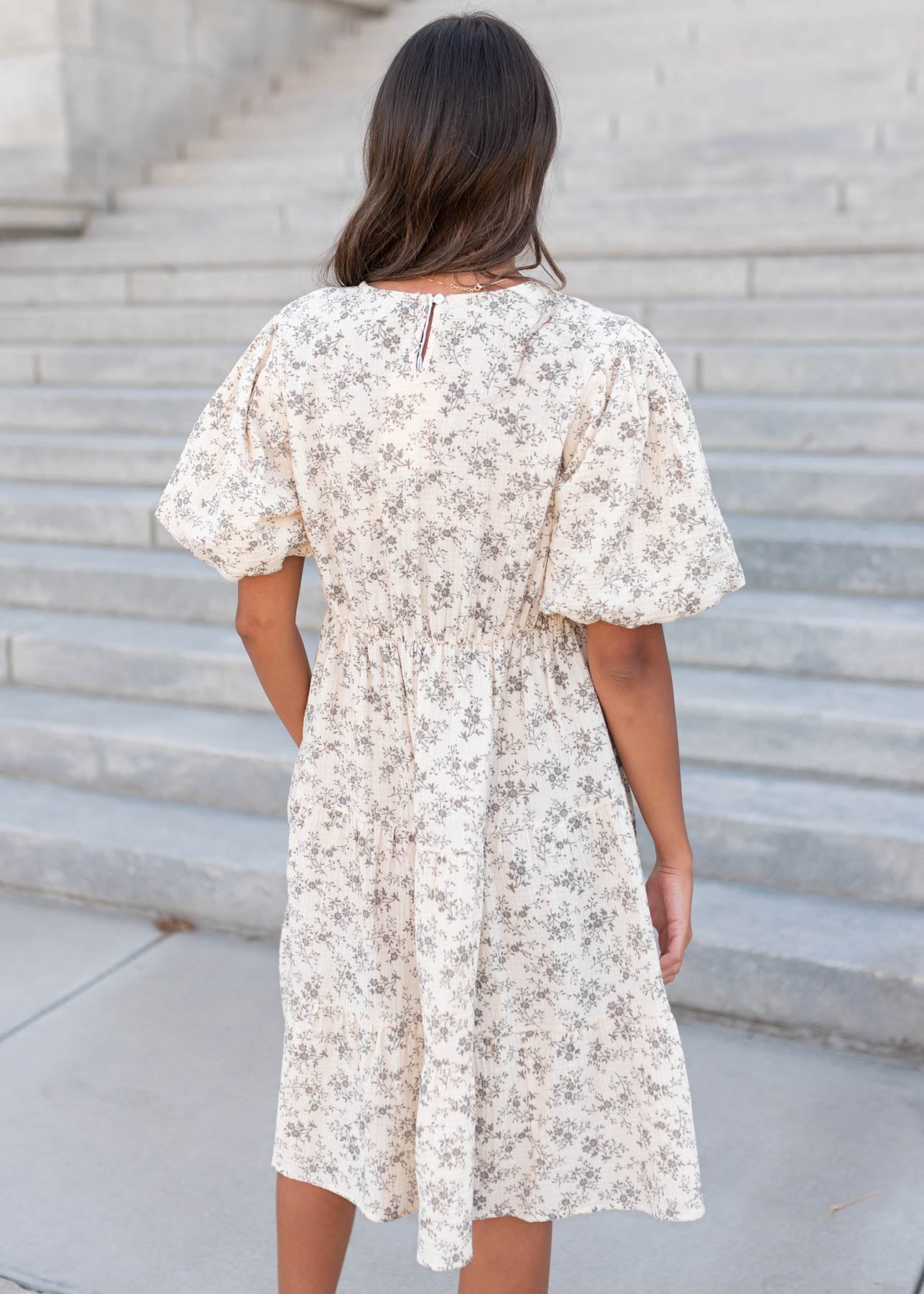 Remie Natural Floral Dress