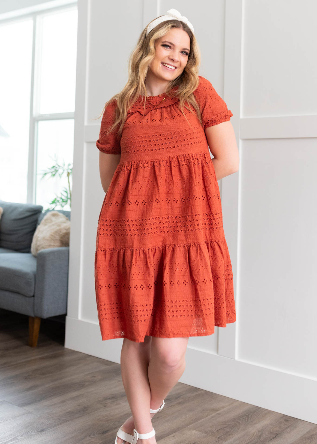 Renelle Ginger Orange Dress