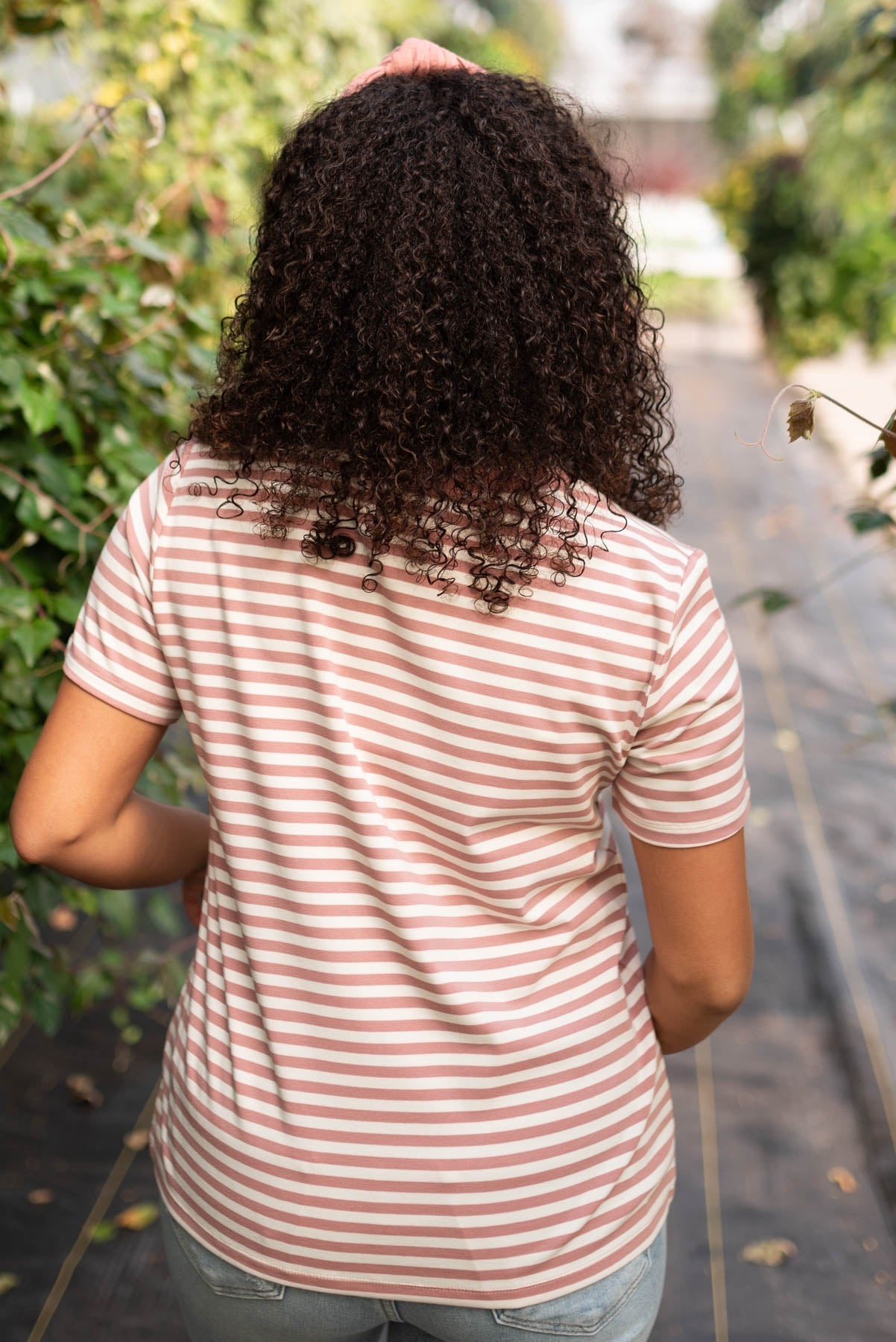 Renley Blush Stripe Knit Top