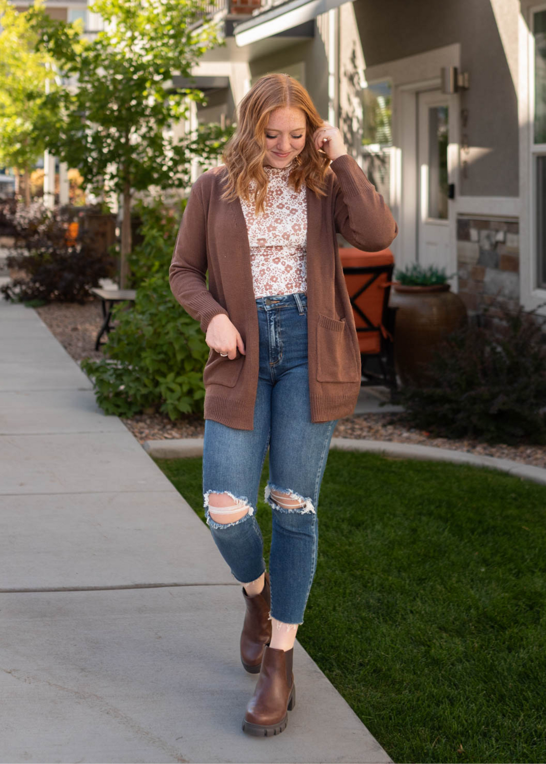 Rhea Chocolate Cardigan
