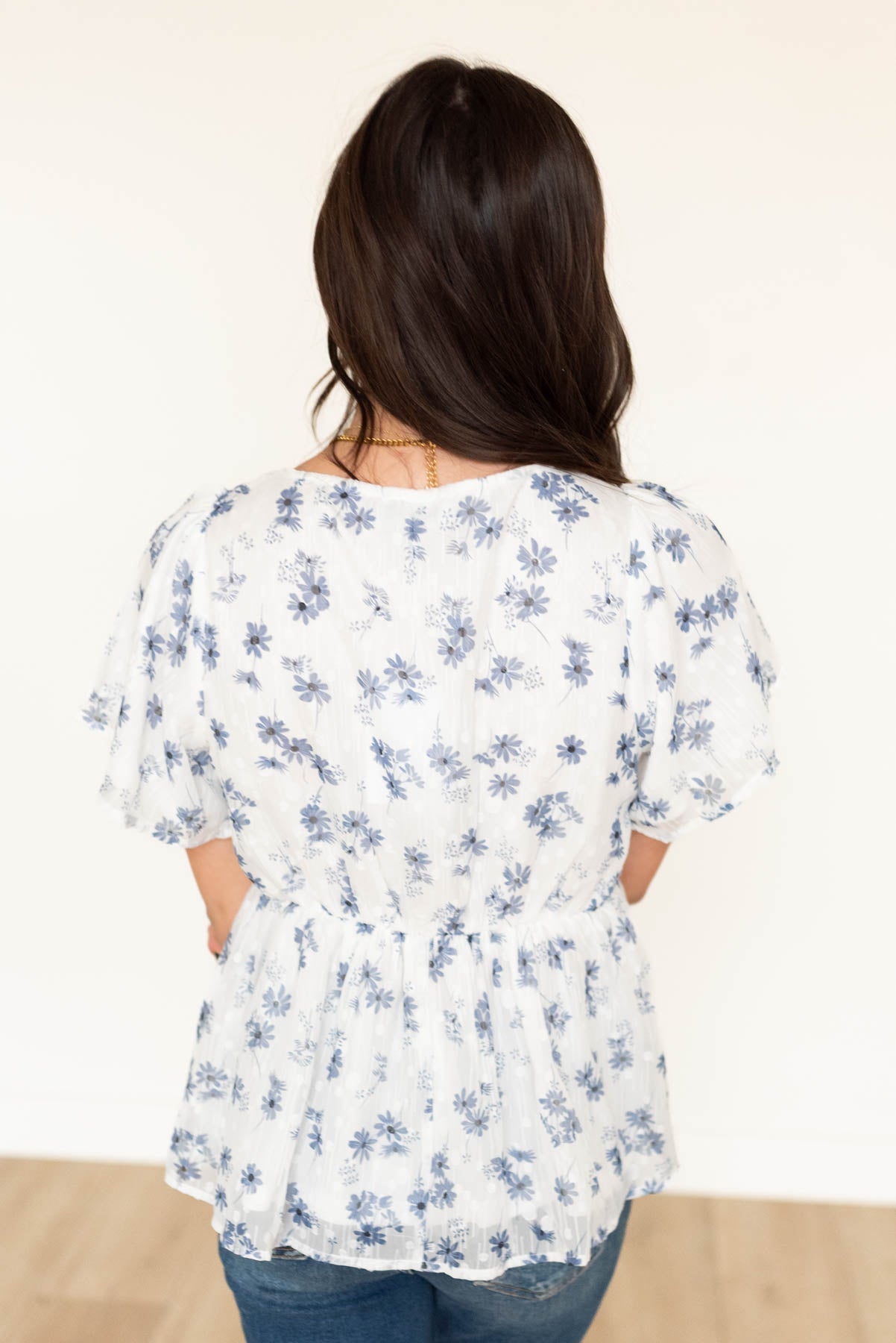 Rory Blue Floral Blouse