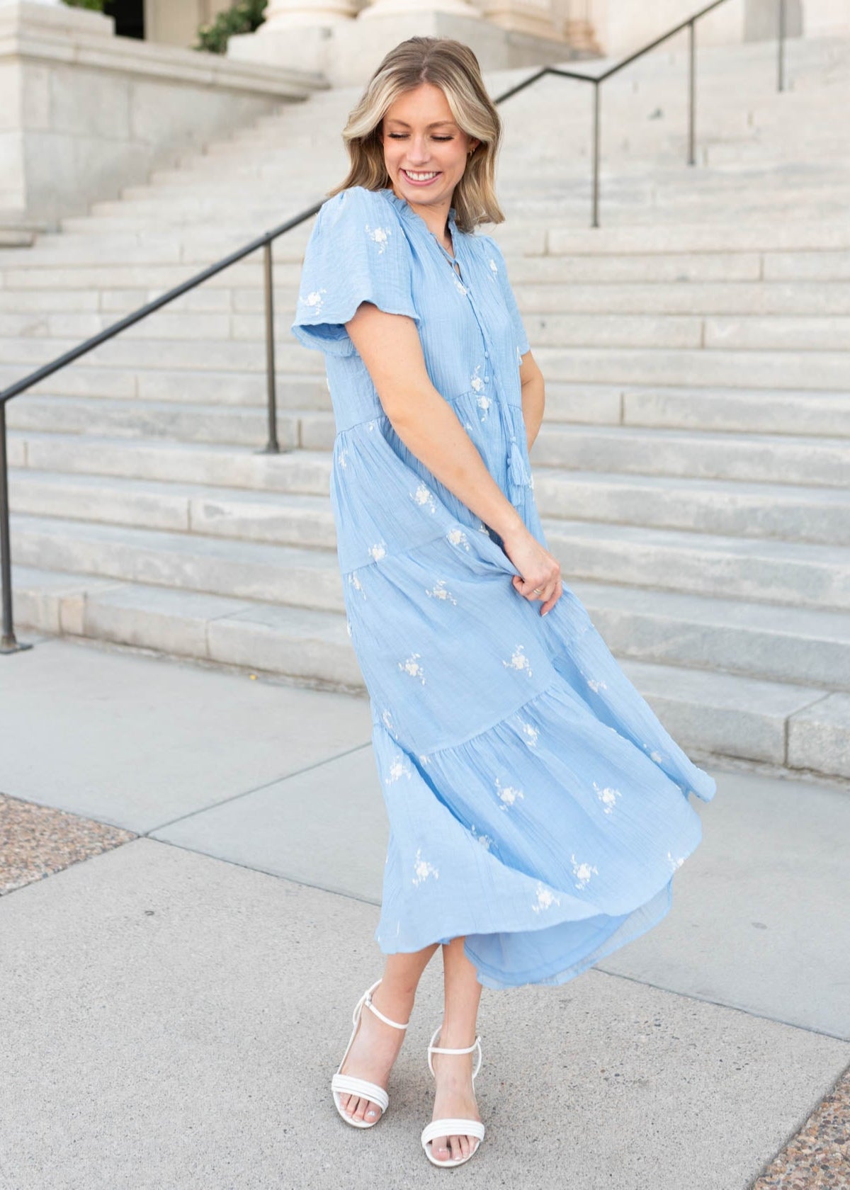 Rosa Blue Floral Dress