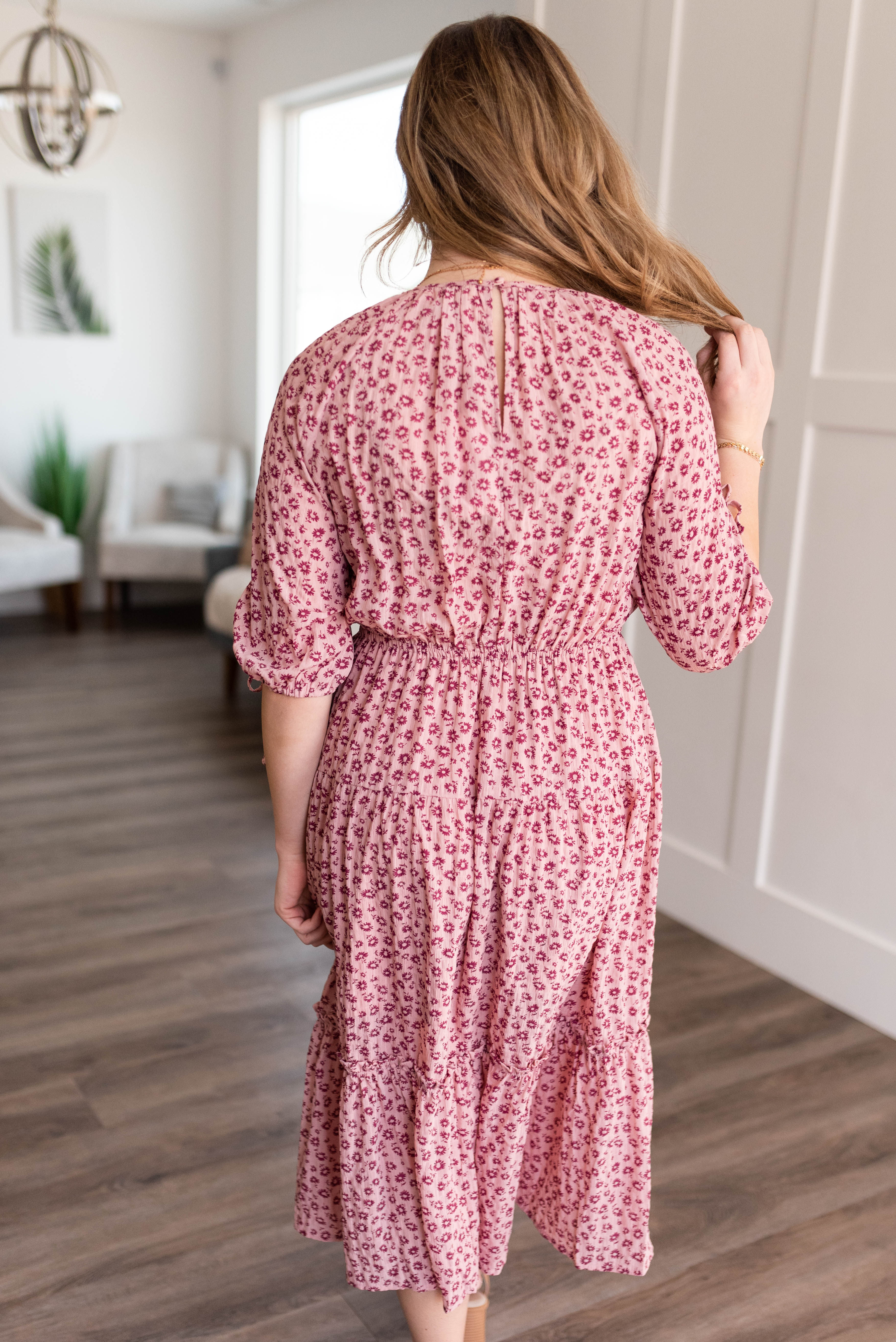 Rosalee Blush Tiered Dress