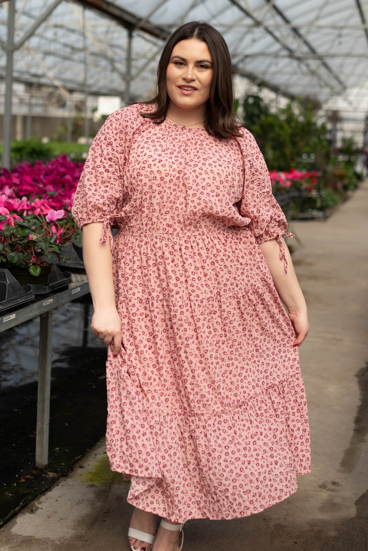 Rosalee Blush Tiered Dress