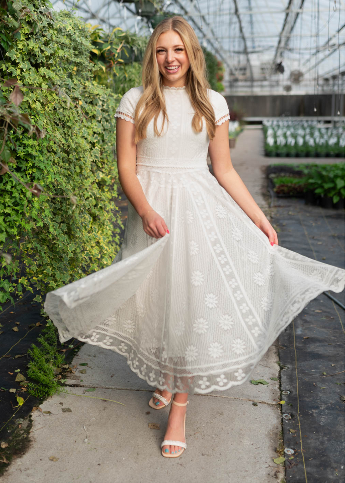 Rosalia Ivory Lace Dress