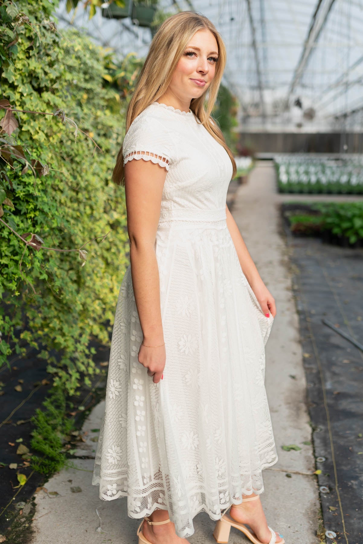 Rosalia Ivory Lace Dress
