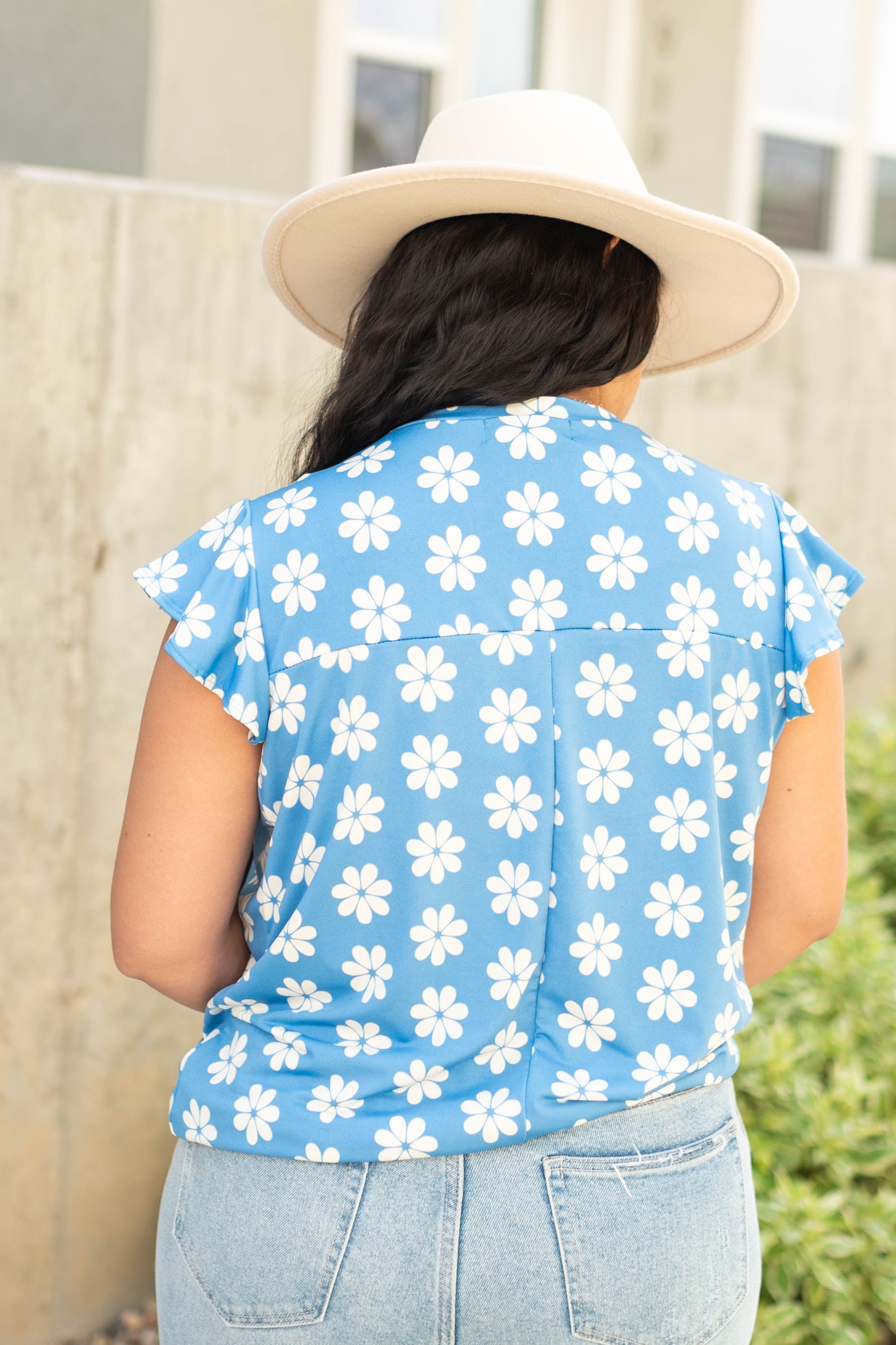 Rosalind Blue Floral Top