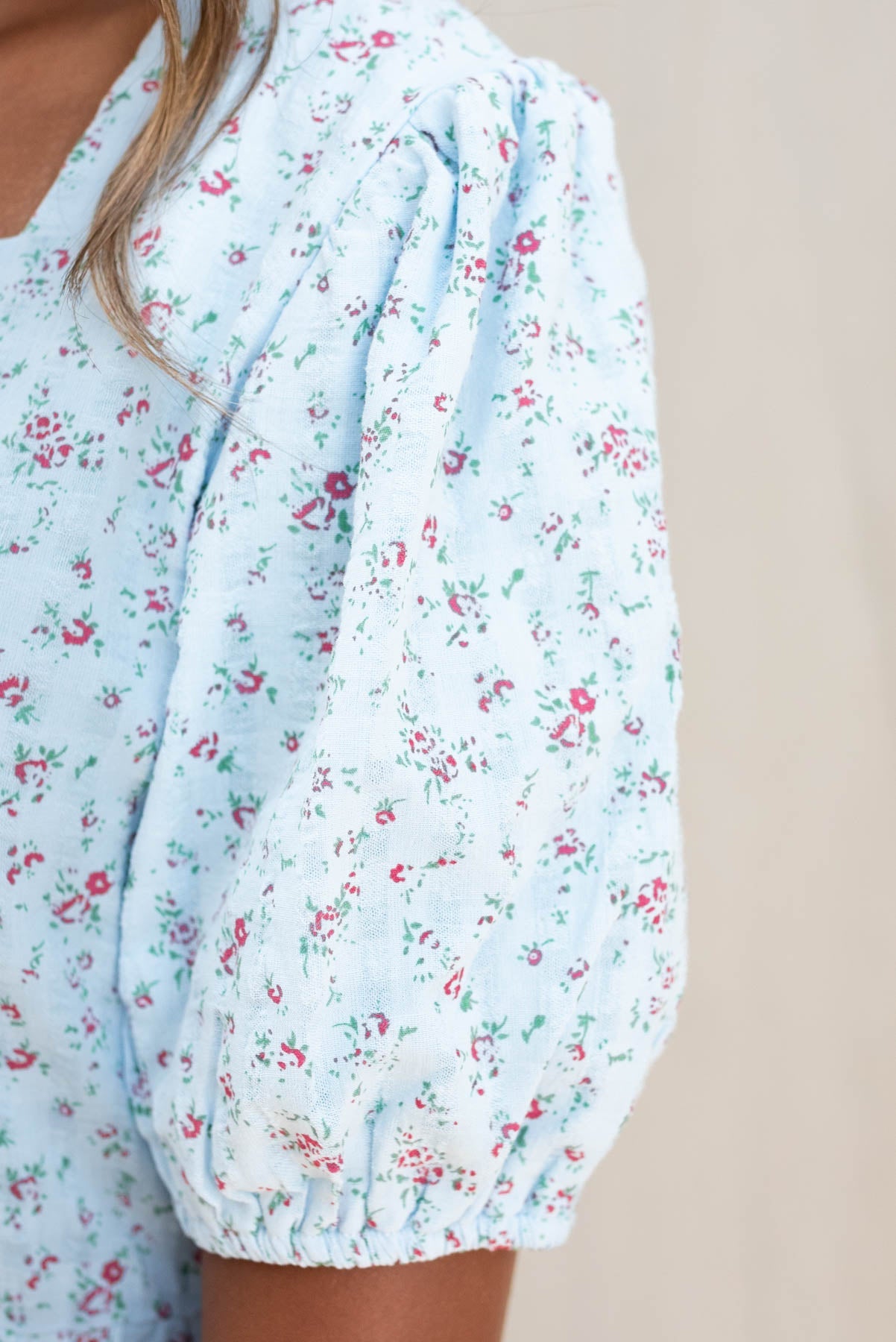 Rose Light Blue Floral Dress
