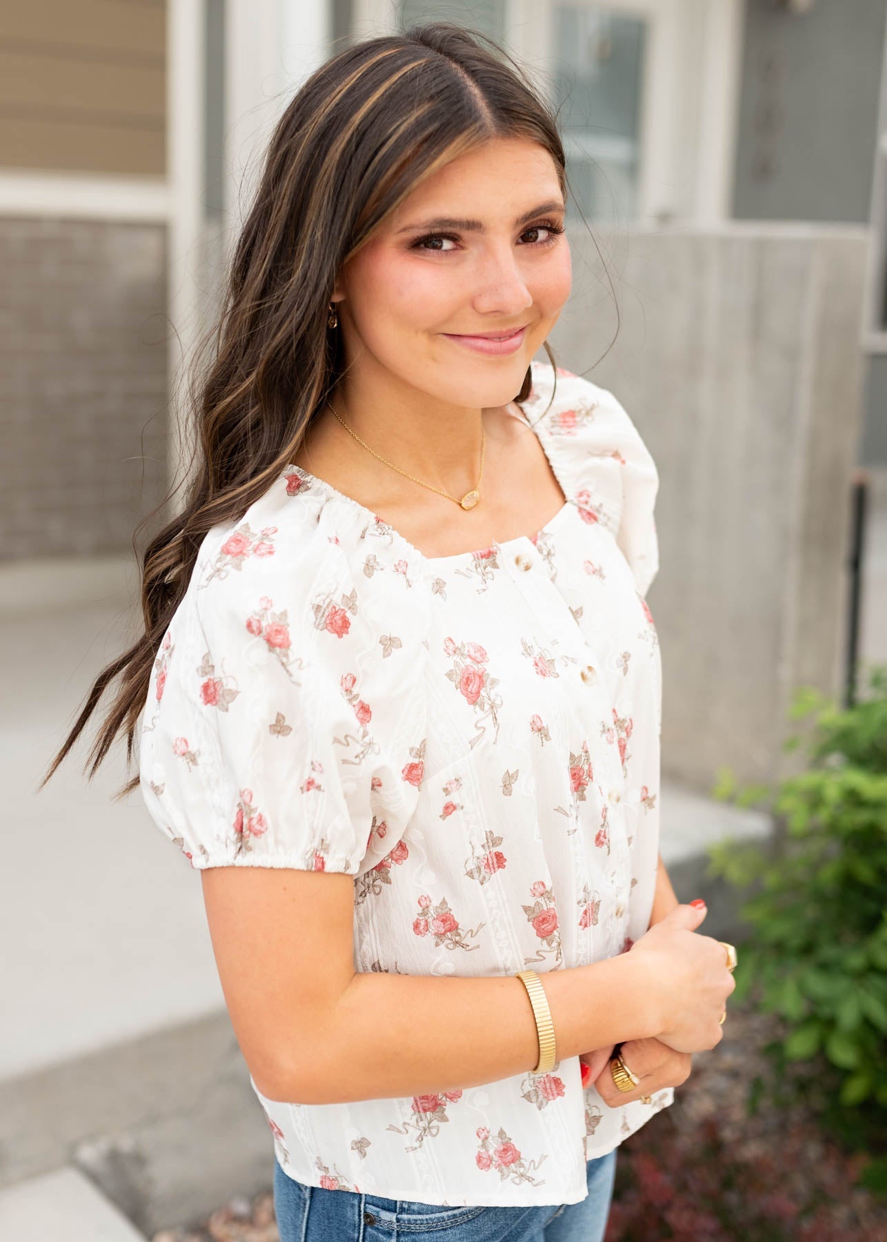 Rosie Ivory Floral Top