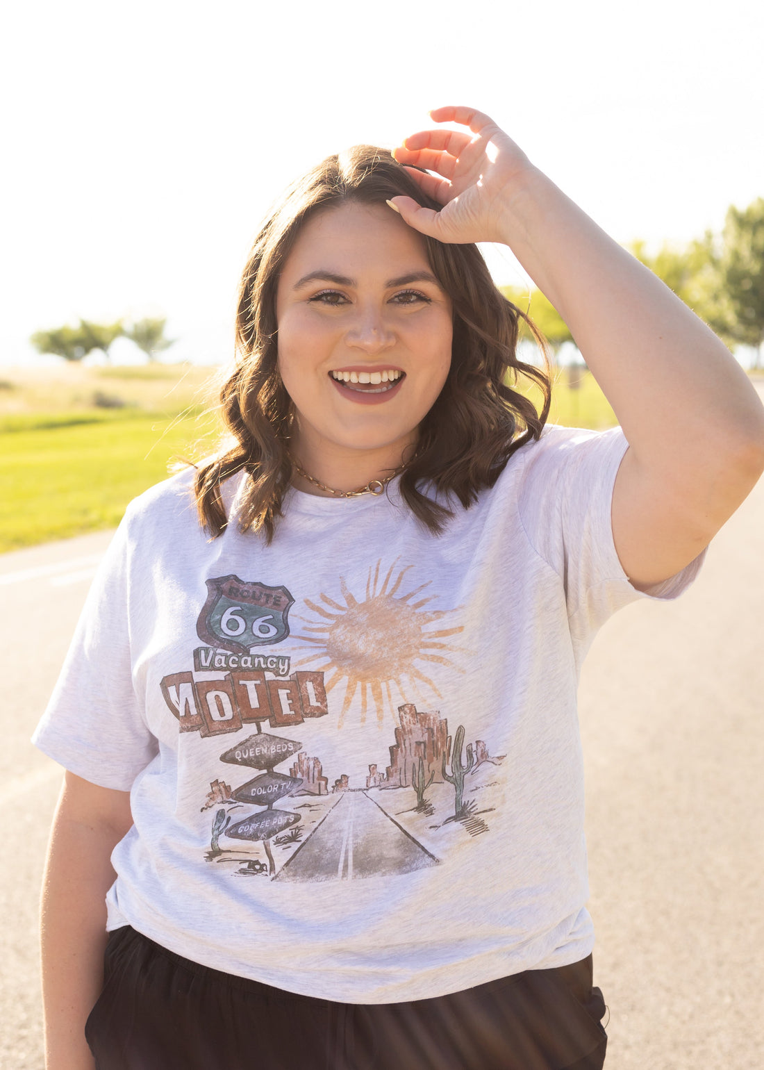 Route 66 Ash Grey Tee