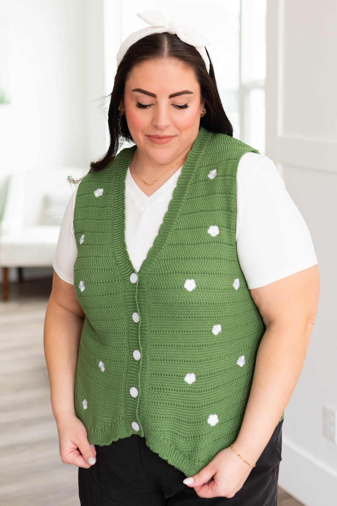 Rue Green Knitted Sweater