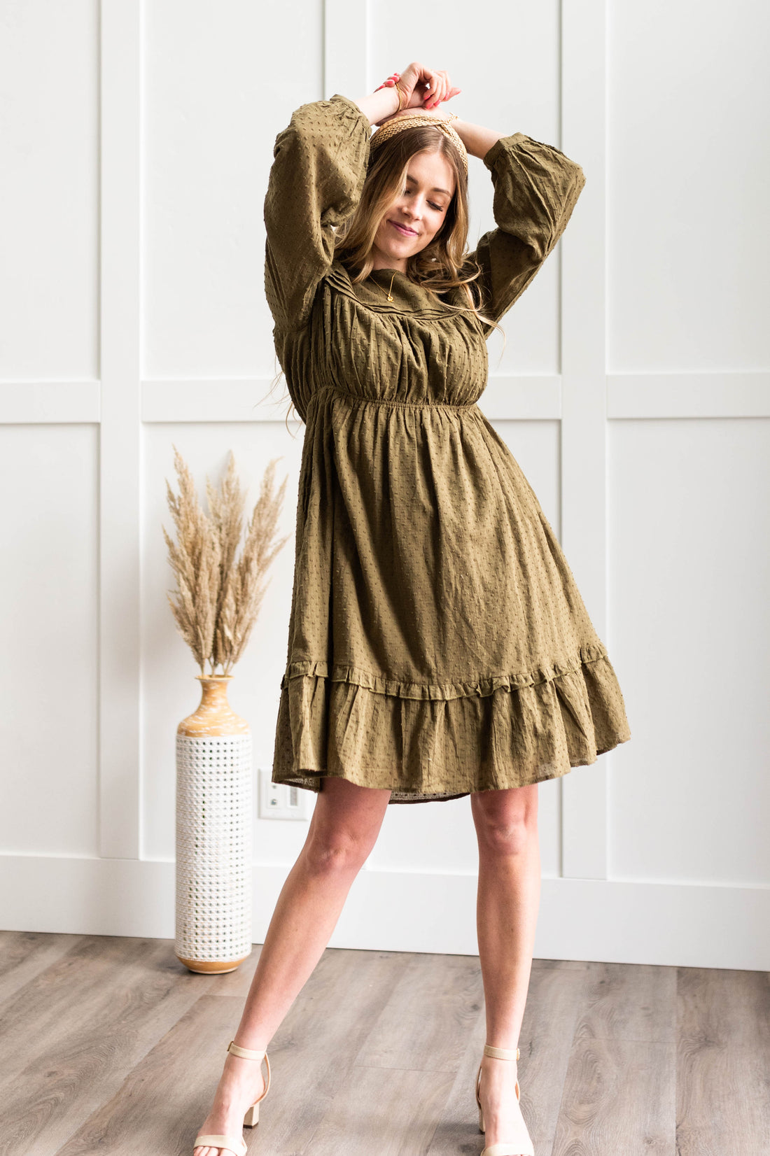 Safiya Olive Dress