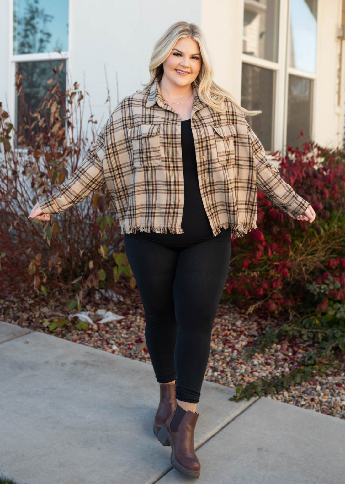 Sammy Plaid Button Down Top