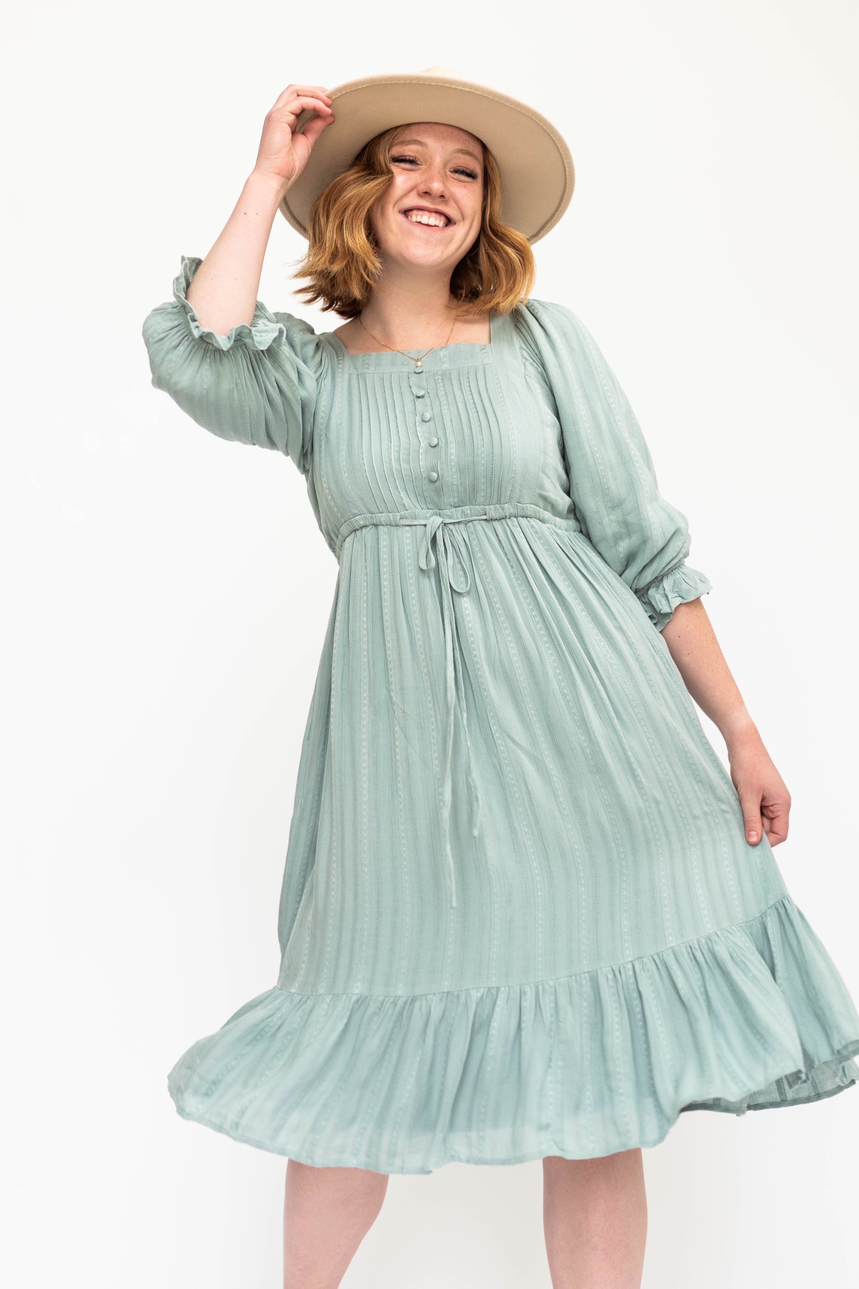 Sara Vintage Seafoam Dress