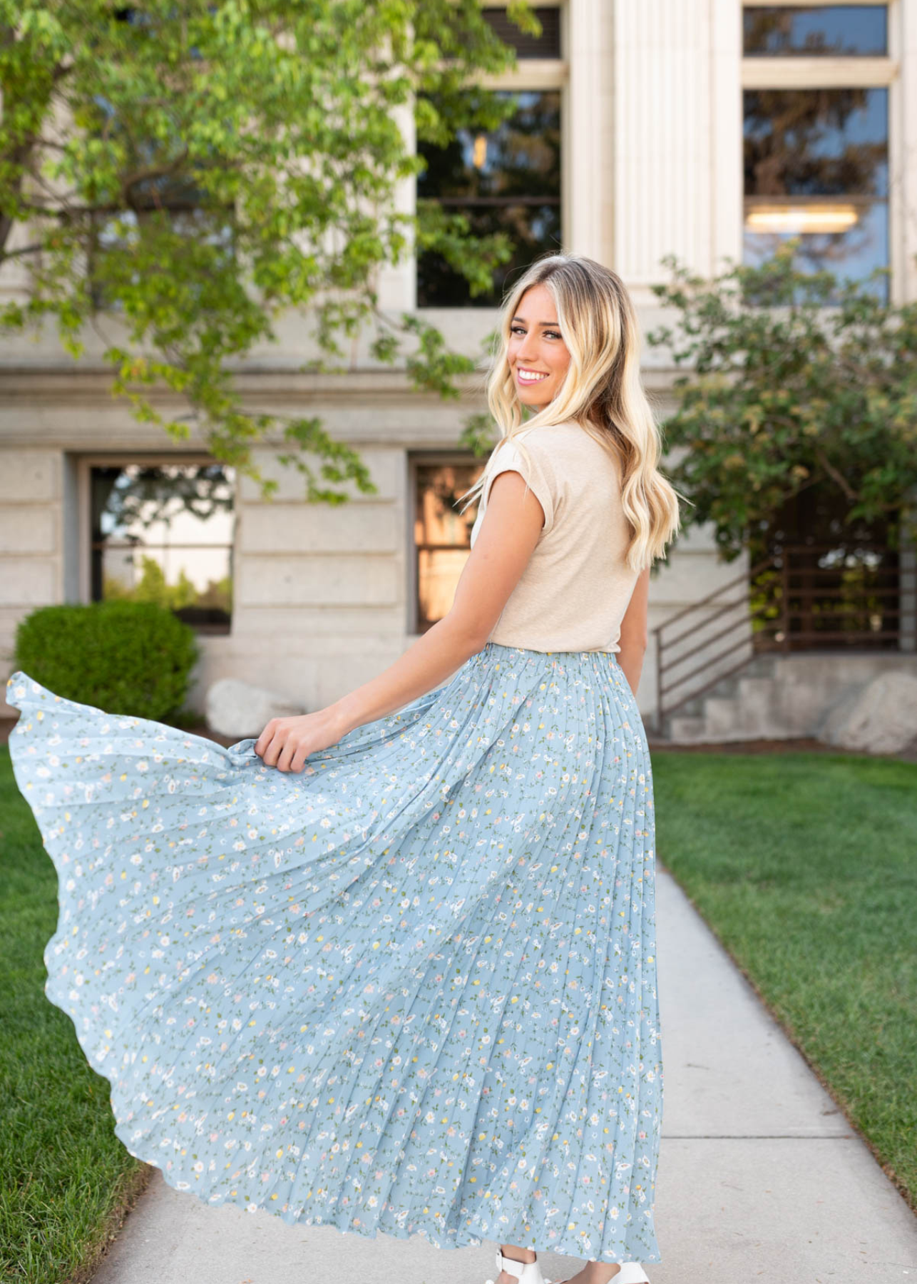 Sarah Cornflower Maxi Skirt