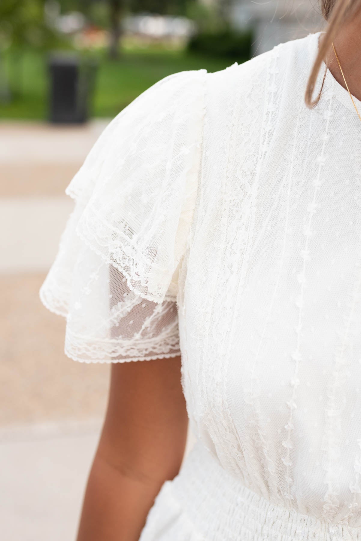 Sarah Cream Lace Dress