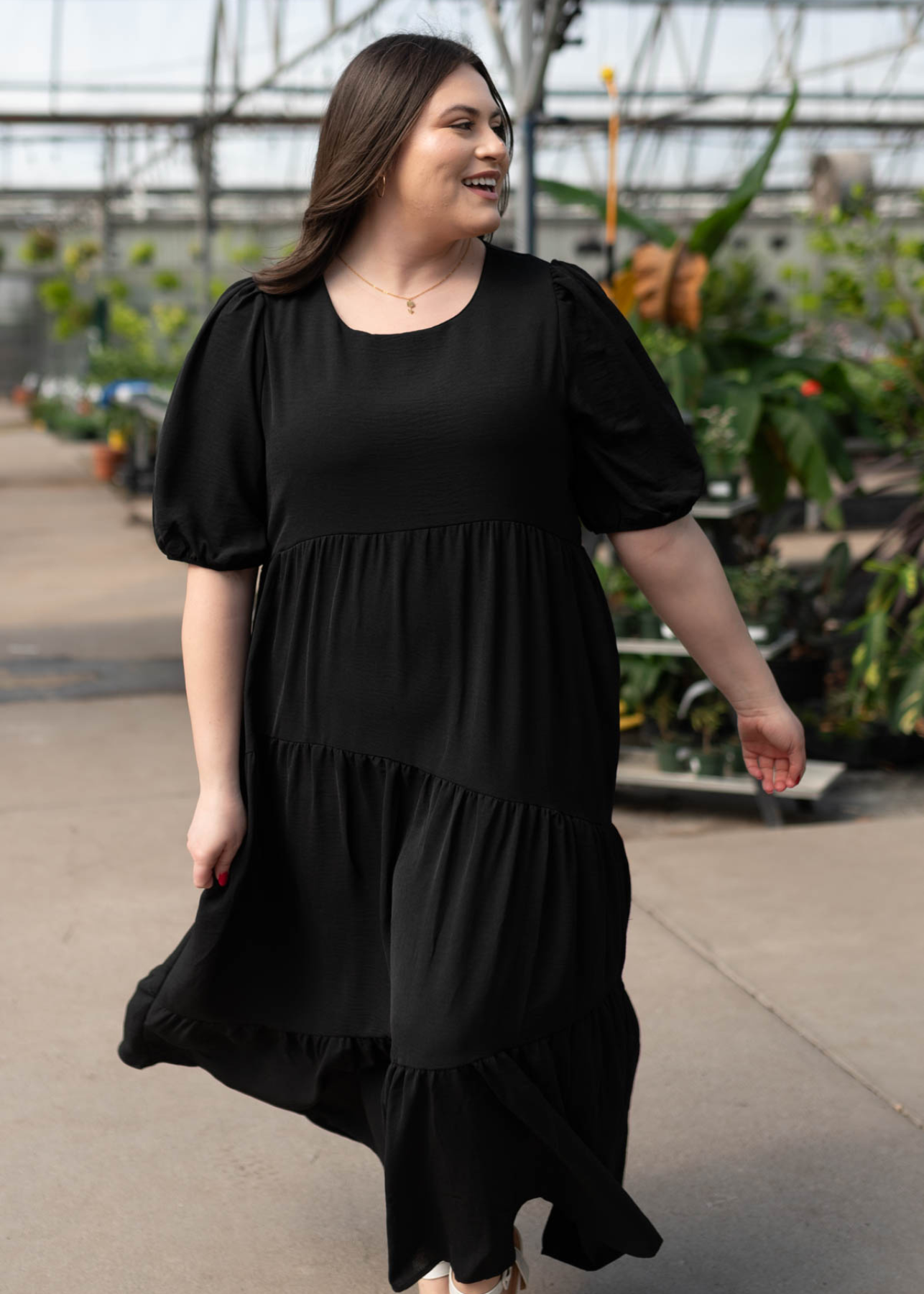 Serenity Black Tiered Dress