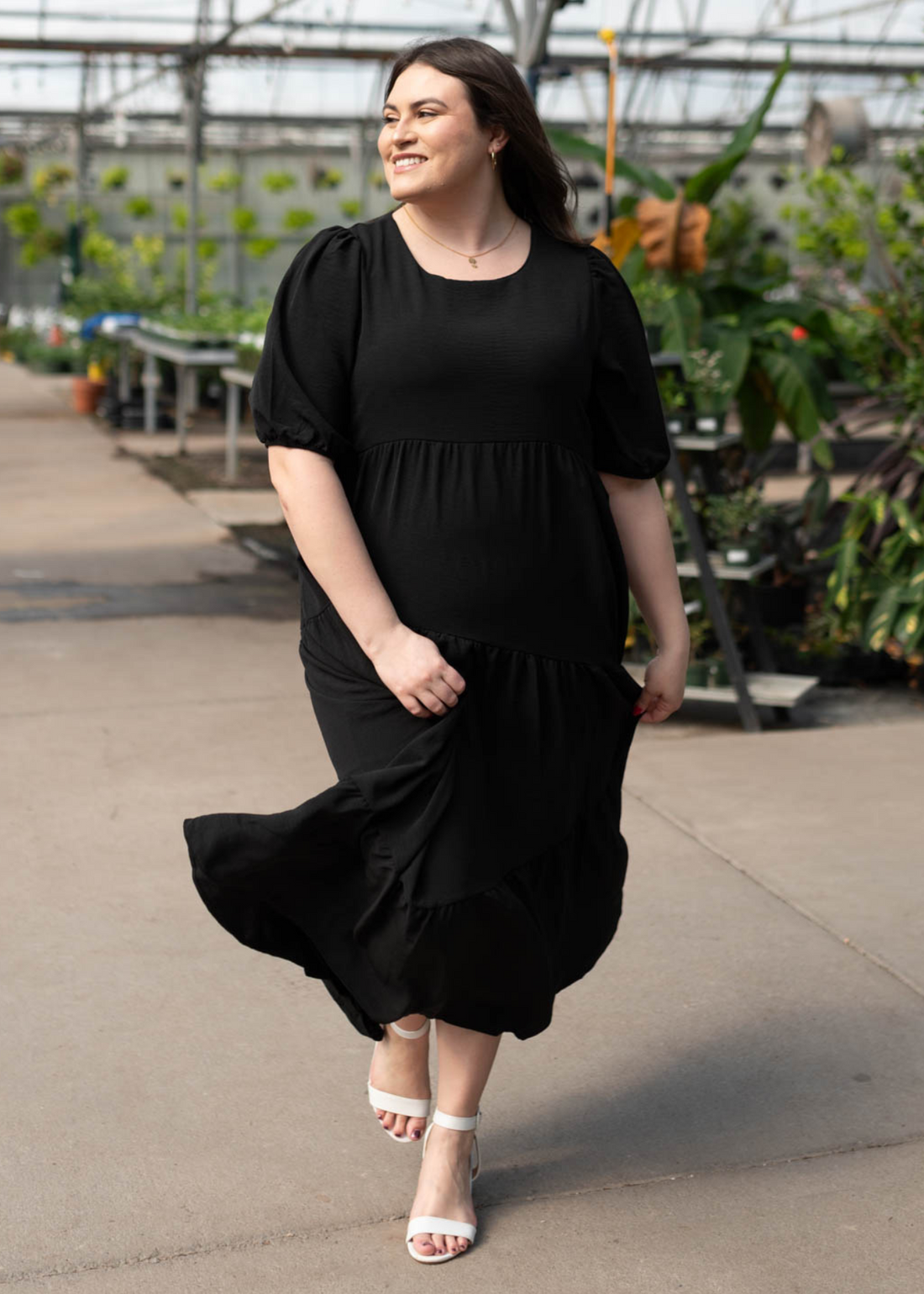 Serenity Black Tiered Dress