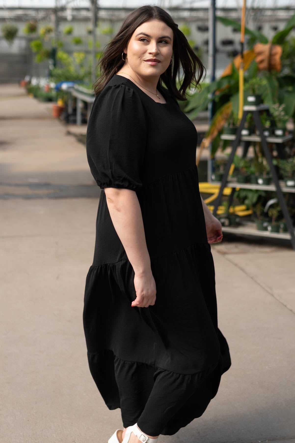 Serenity Black Tiered Dress
