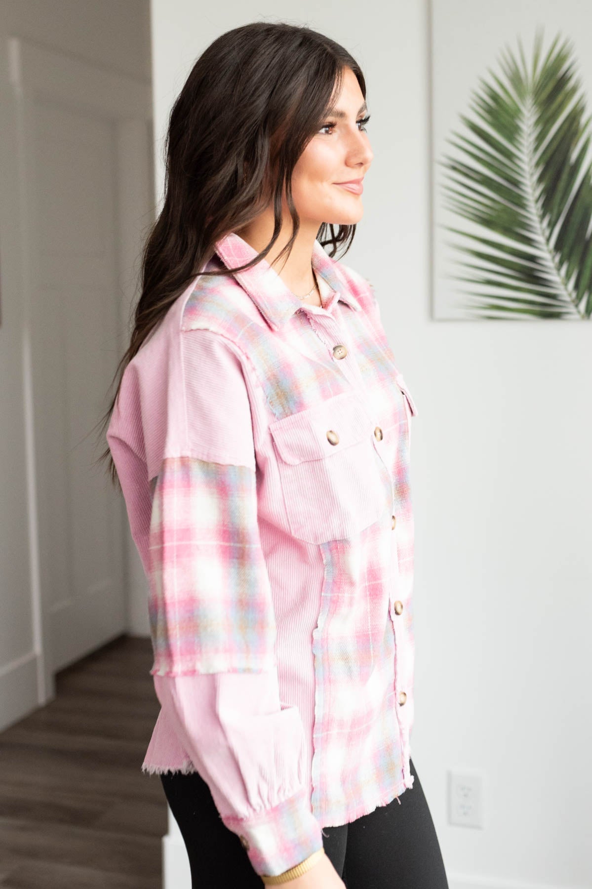 Sharla Pink Plaid Shacket