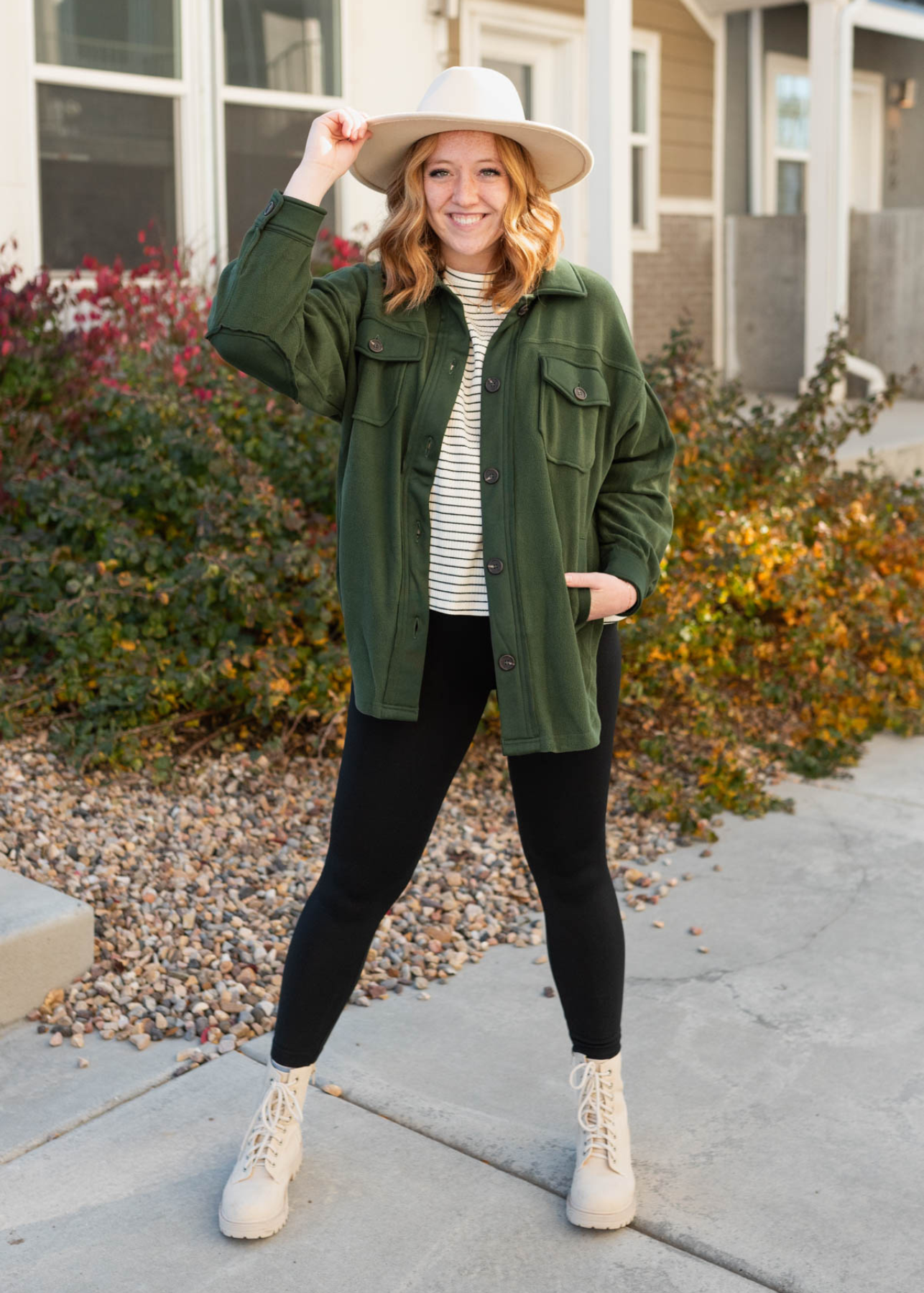 Shauna Army Green Shacket