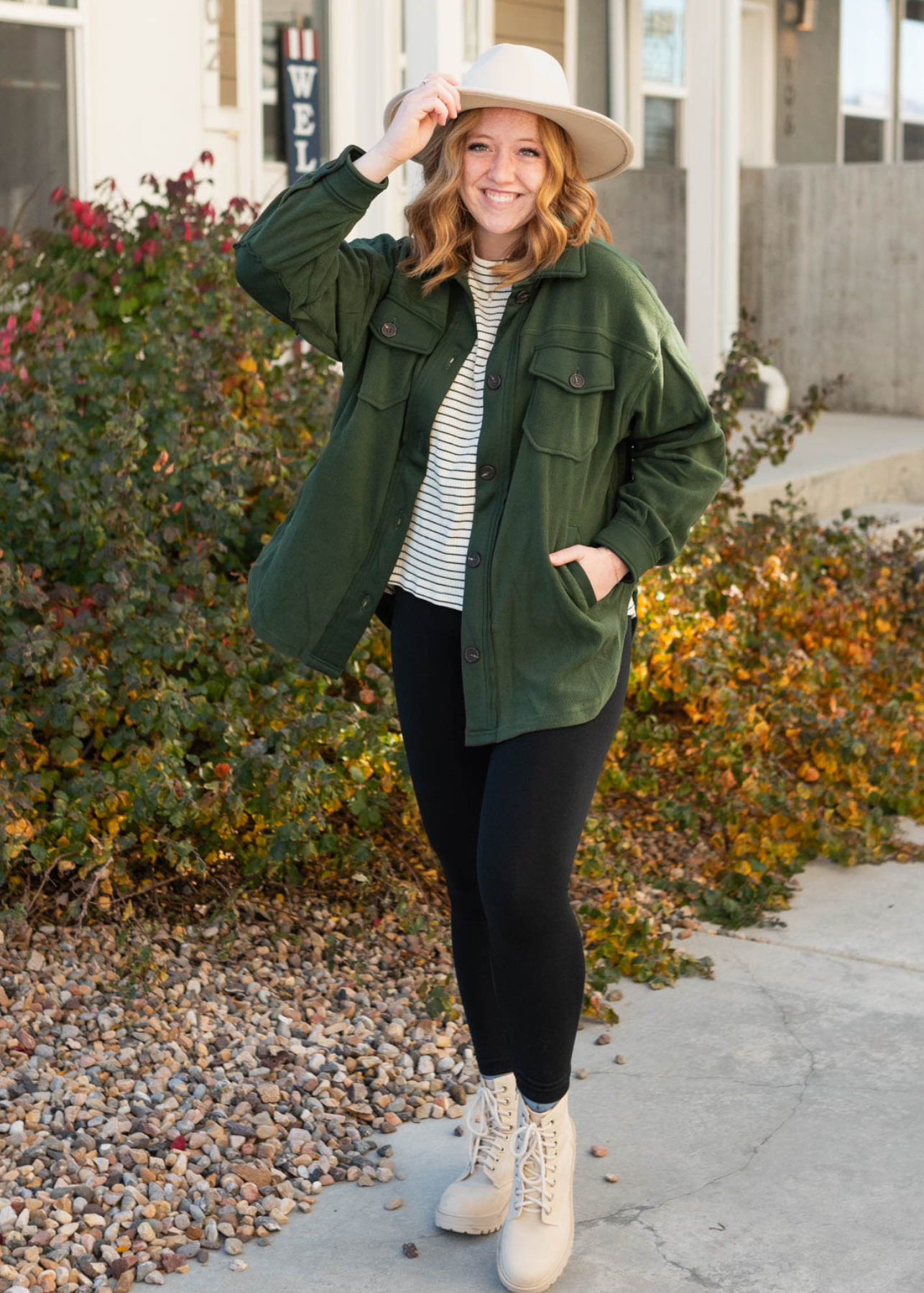 Shauna Army Green Shacket