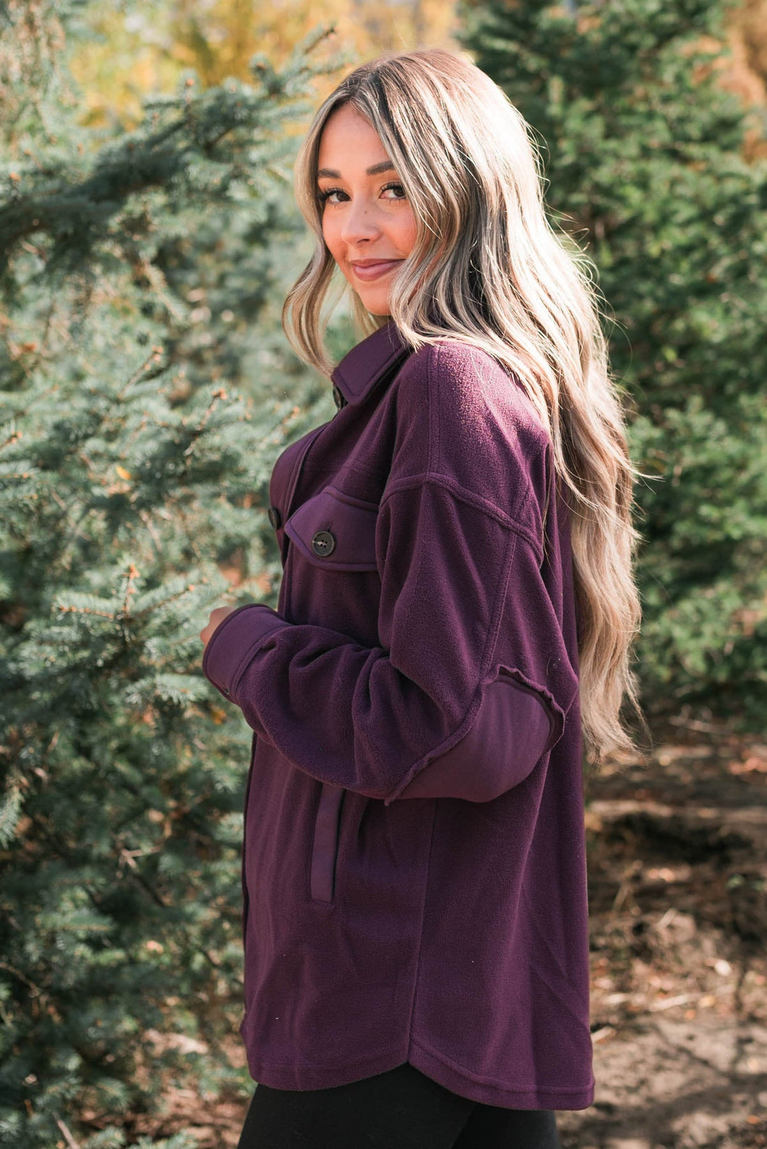 Shauna Dark Plum Shacket