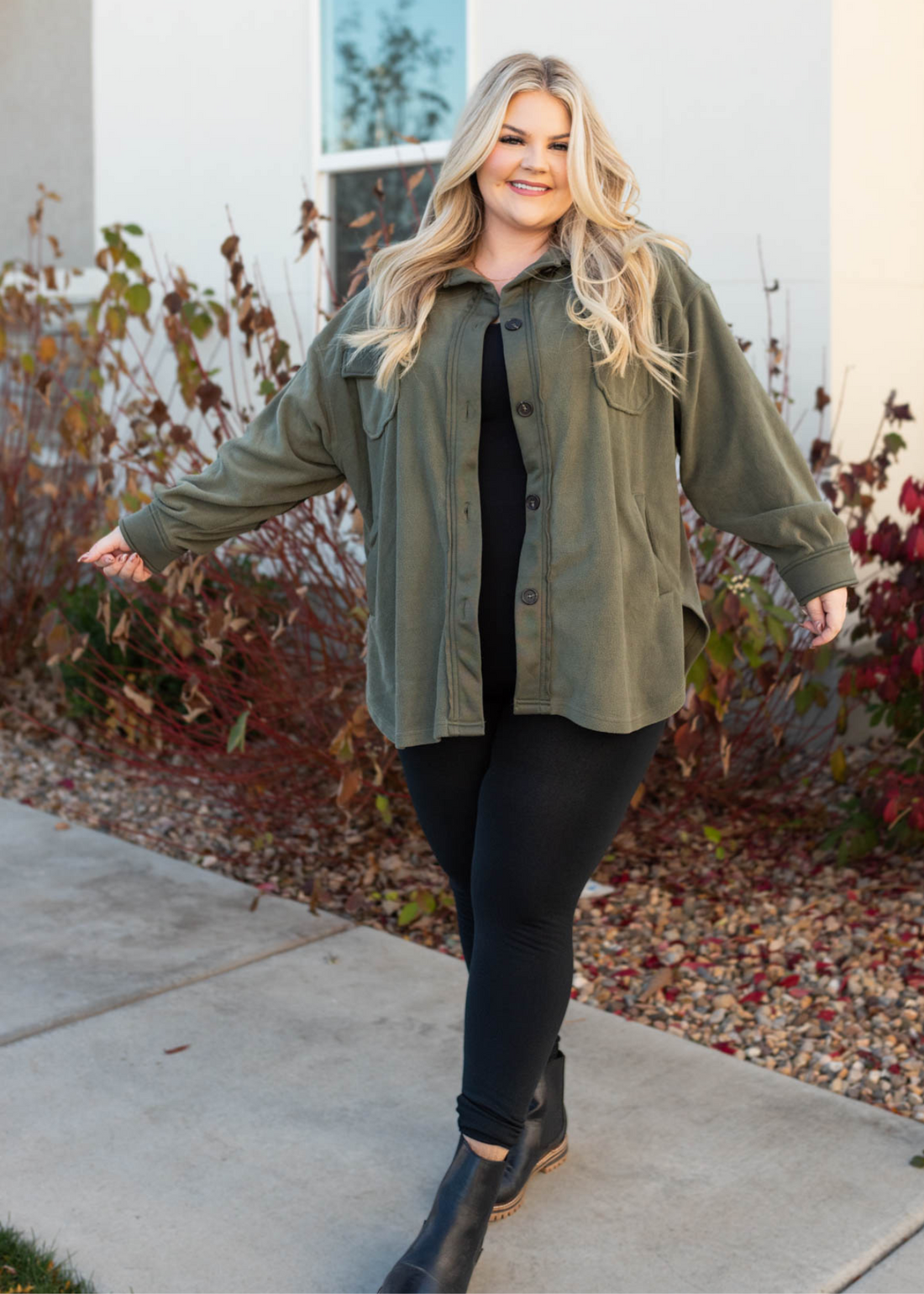 Shauna Light Olive Shacket