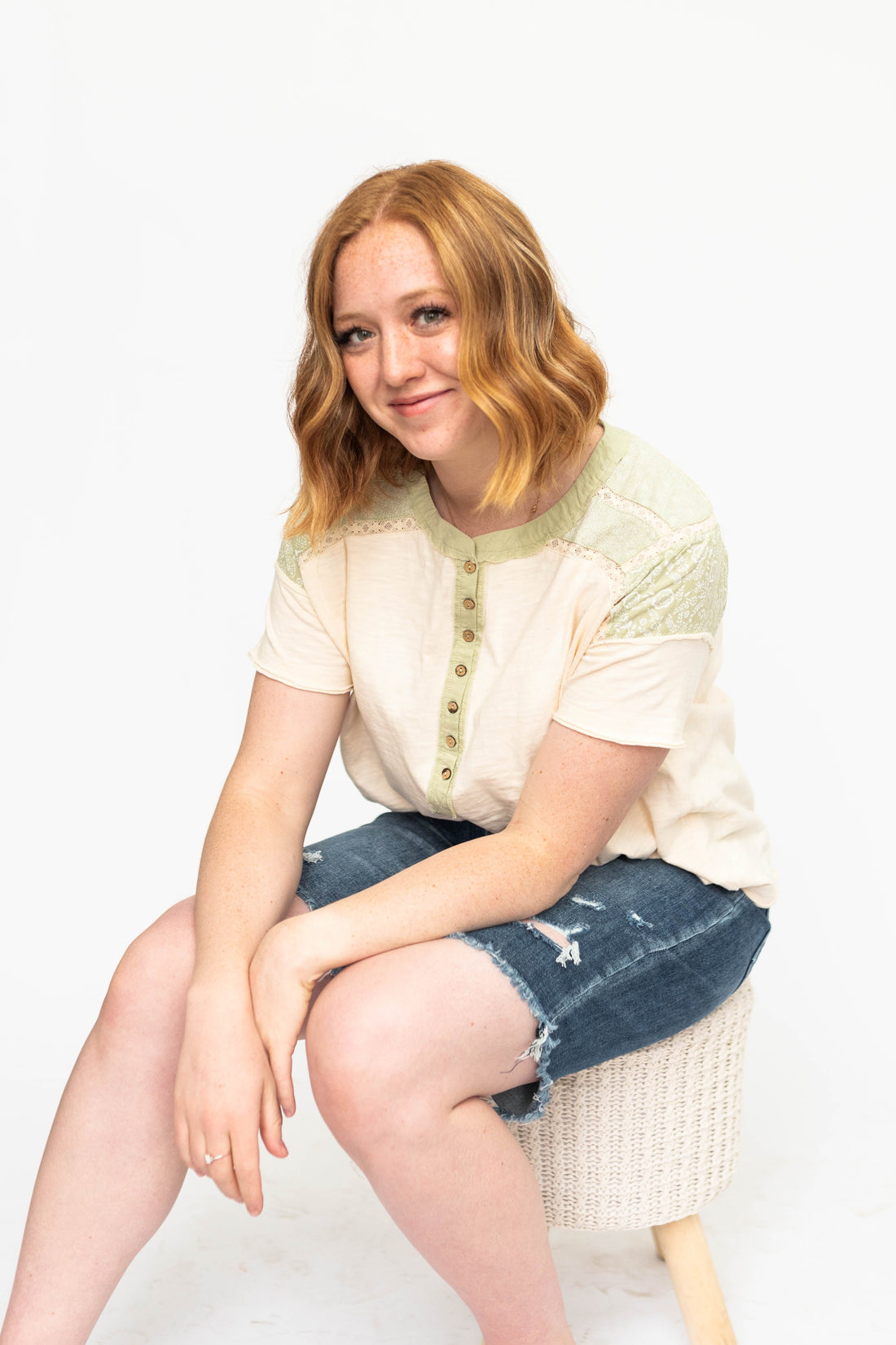 Sheila Green Tea Top