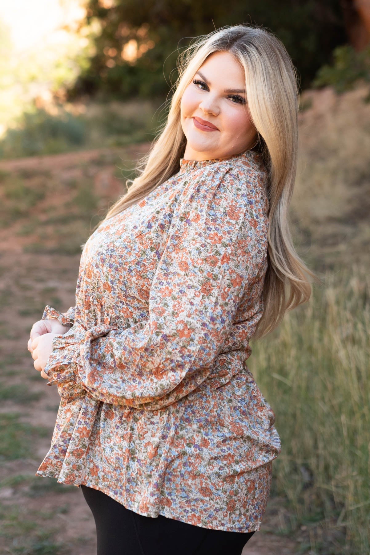 Sheila Rust Floral Top