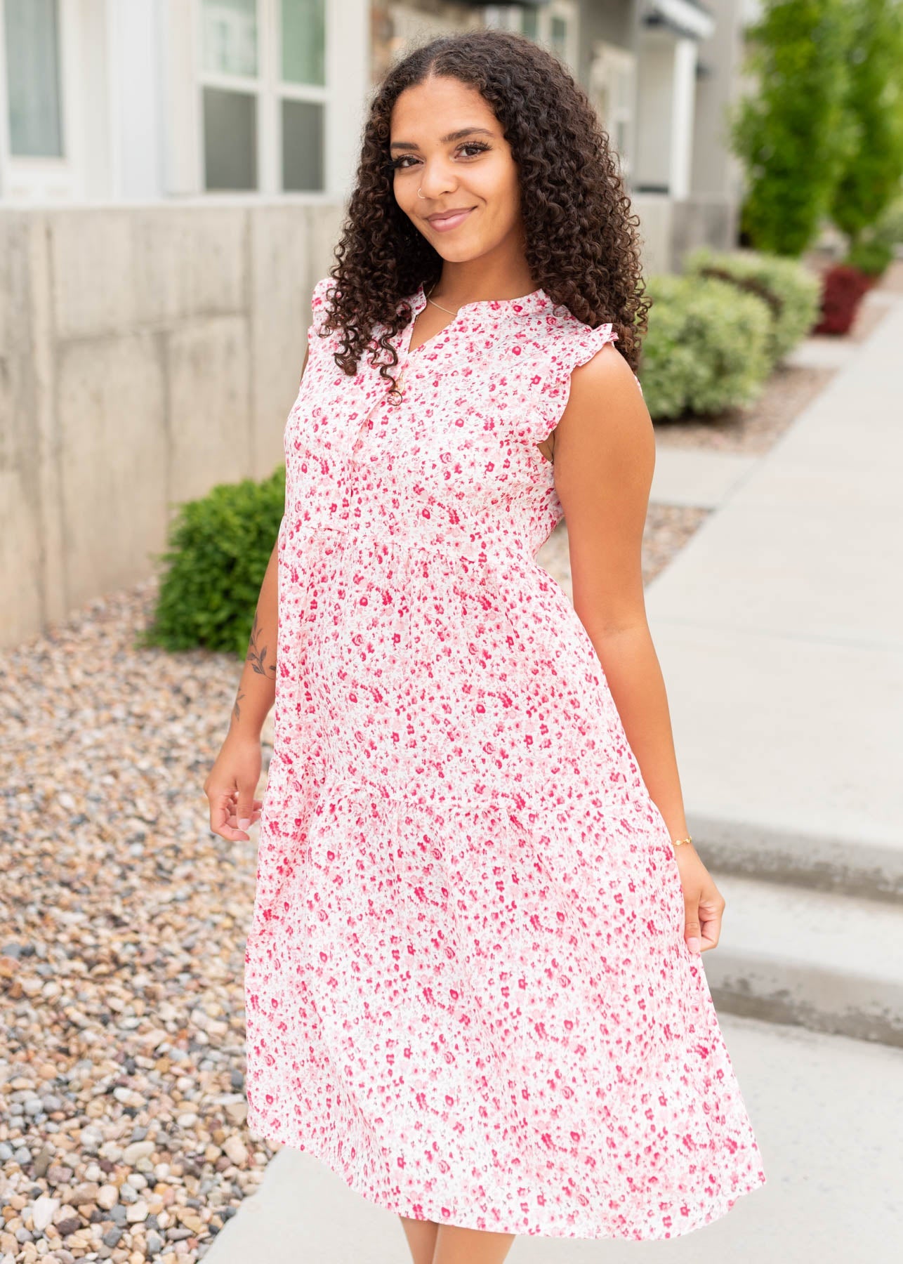 Sherry Pink Floral Dress