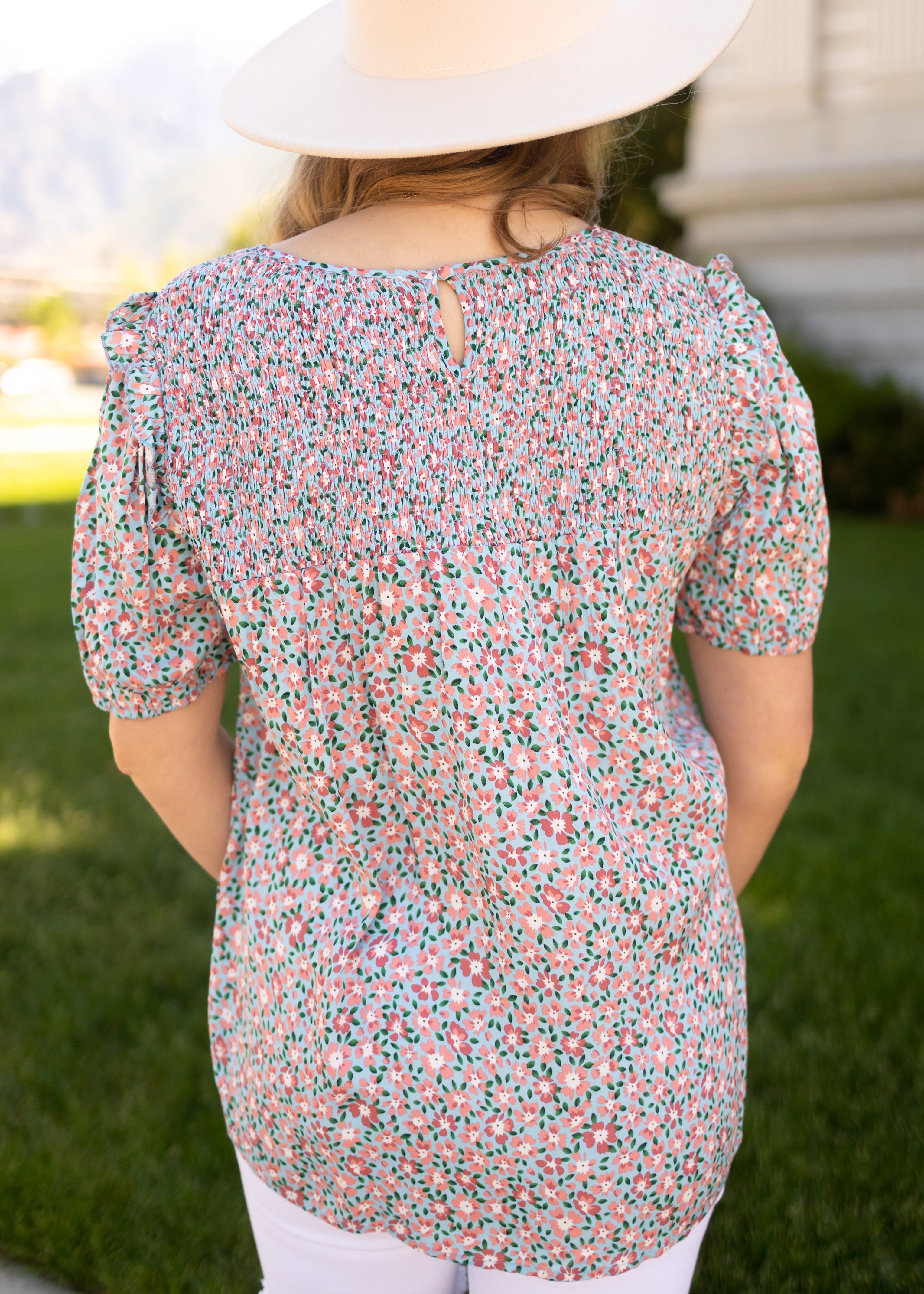 Silvia Blue Floral Top