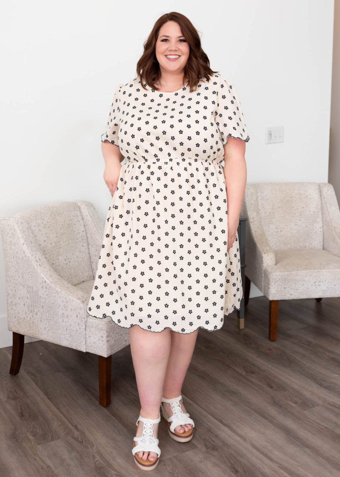Skye Navy Floral Dress