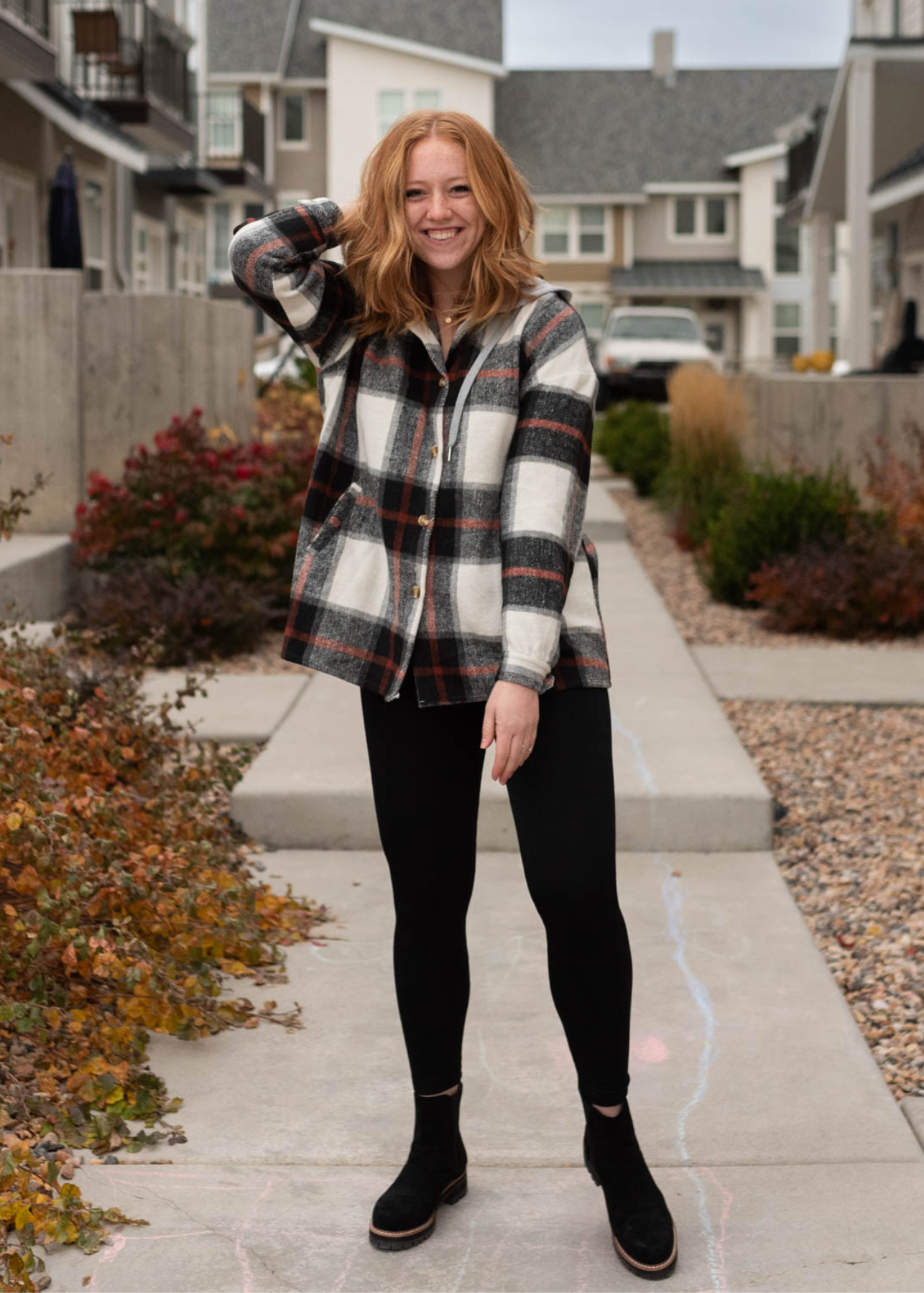 Stacy Black Plaid Shacket