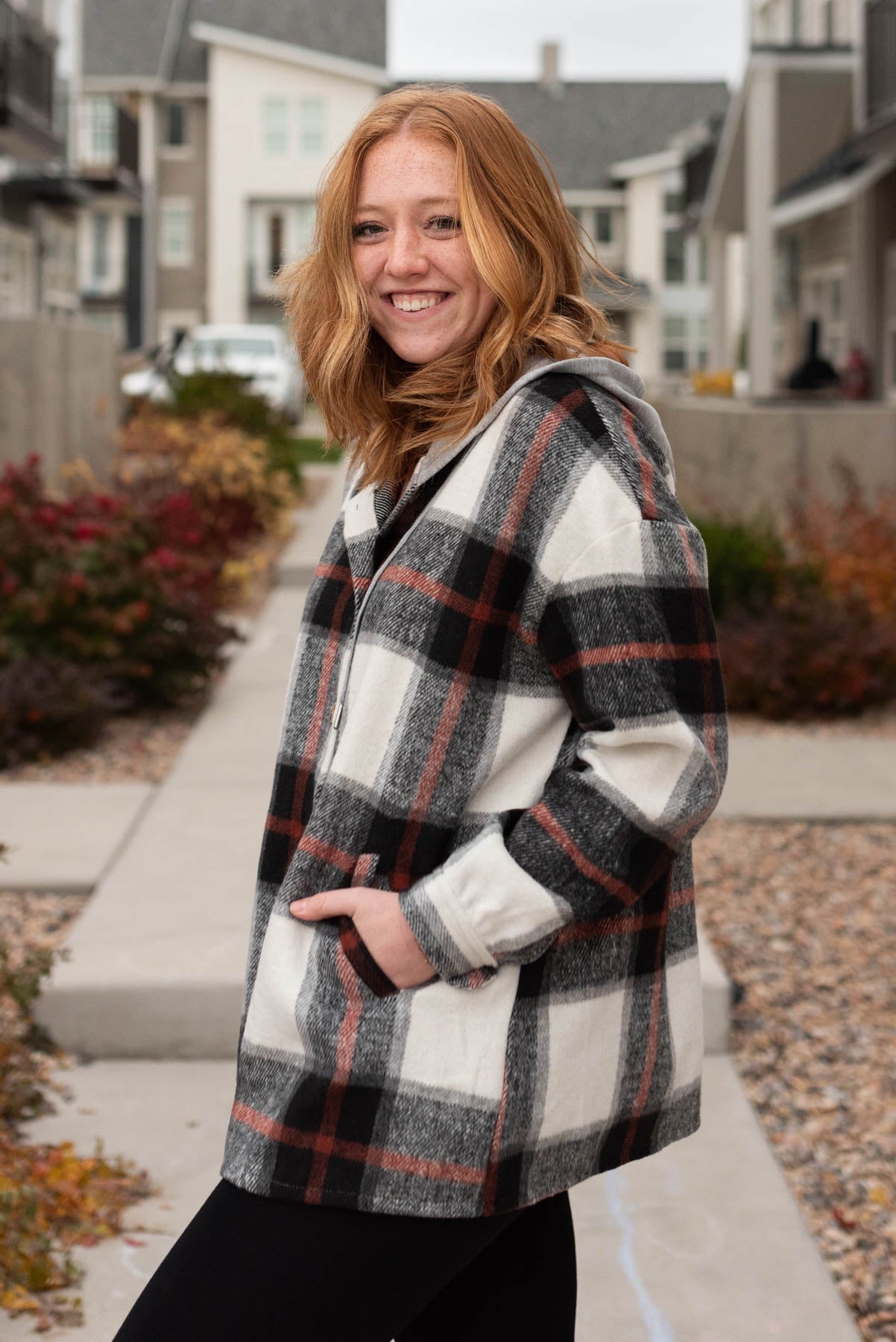 Stacy Black Plaid Shacket