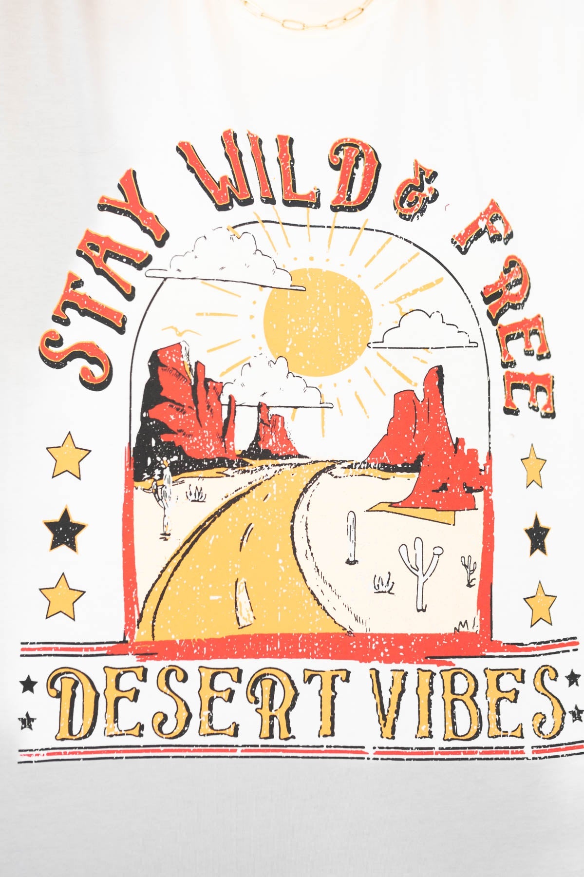 Stay Wild and Free Ivory Tee