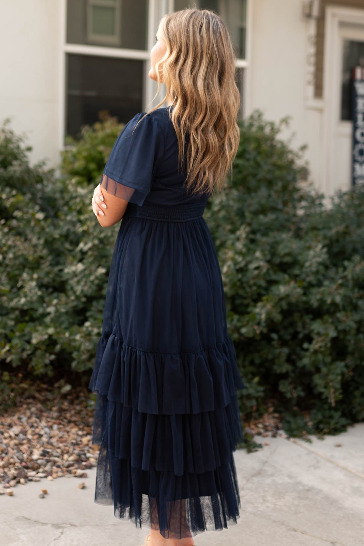 Stella Navy Tiered Dress