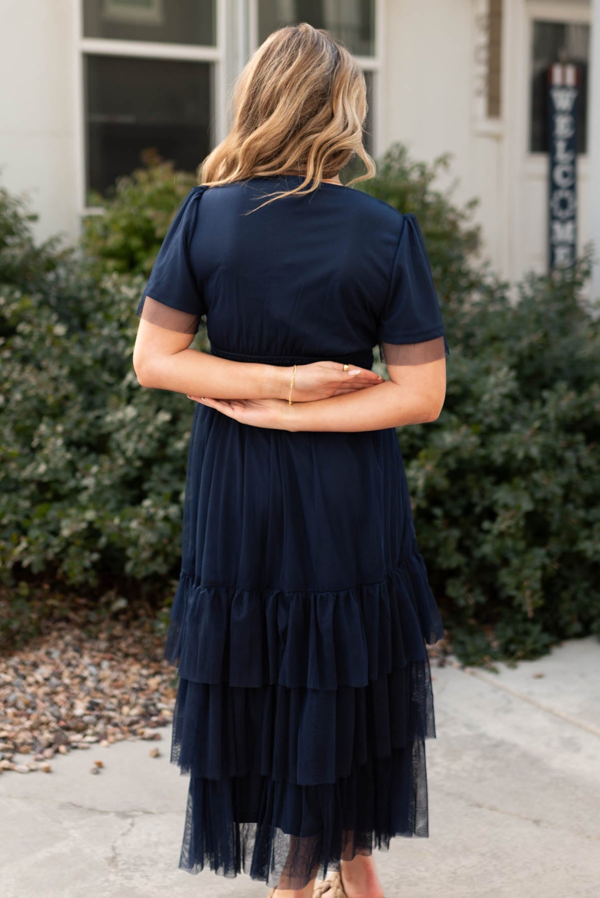 Stella Navy Tiered Dress