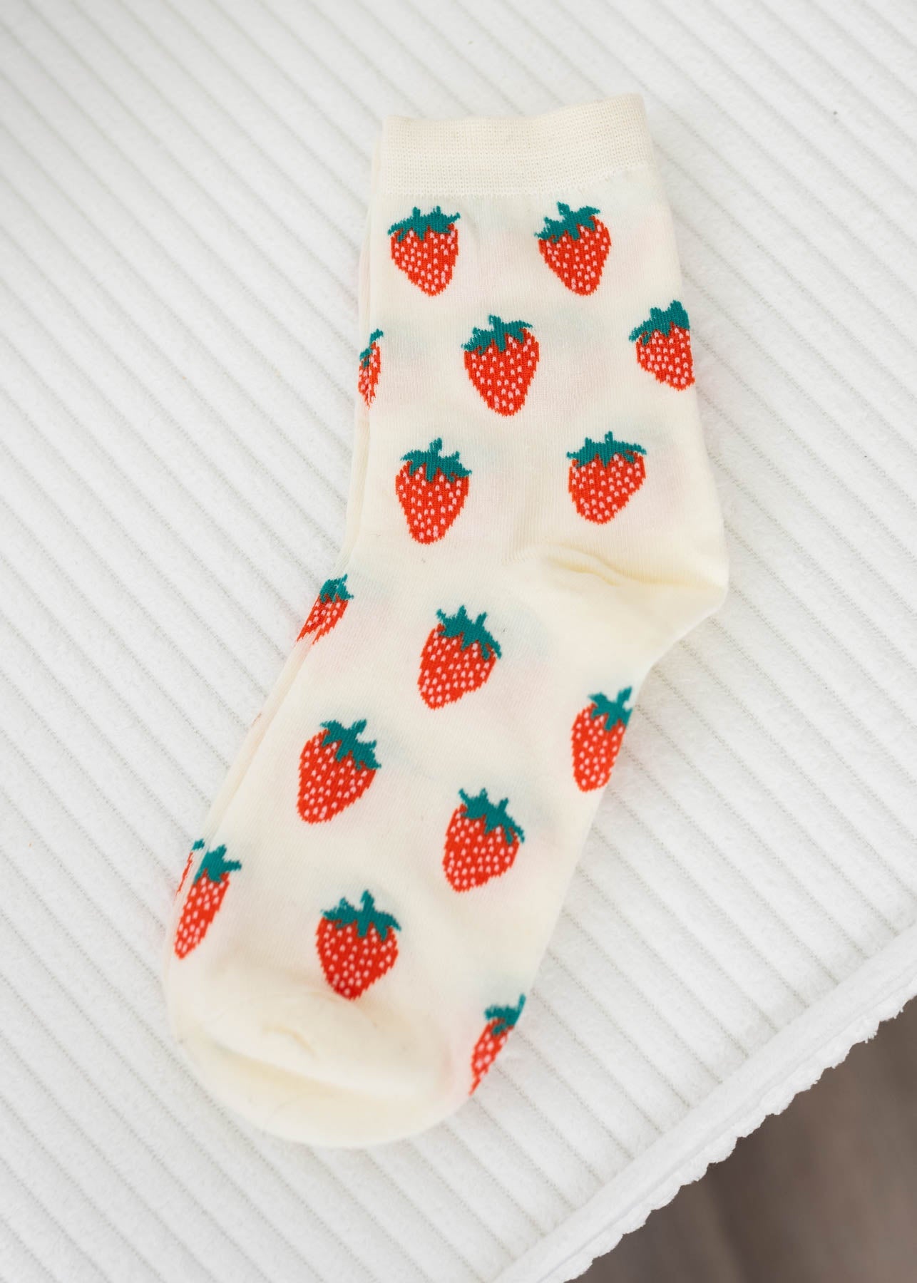 Strawberry Print Socks