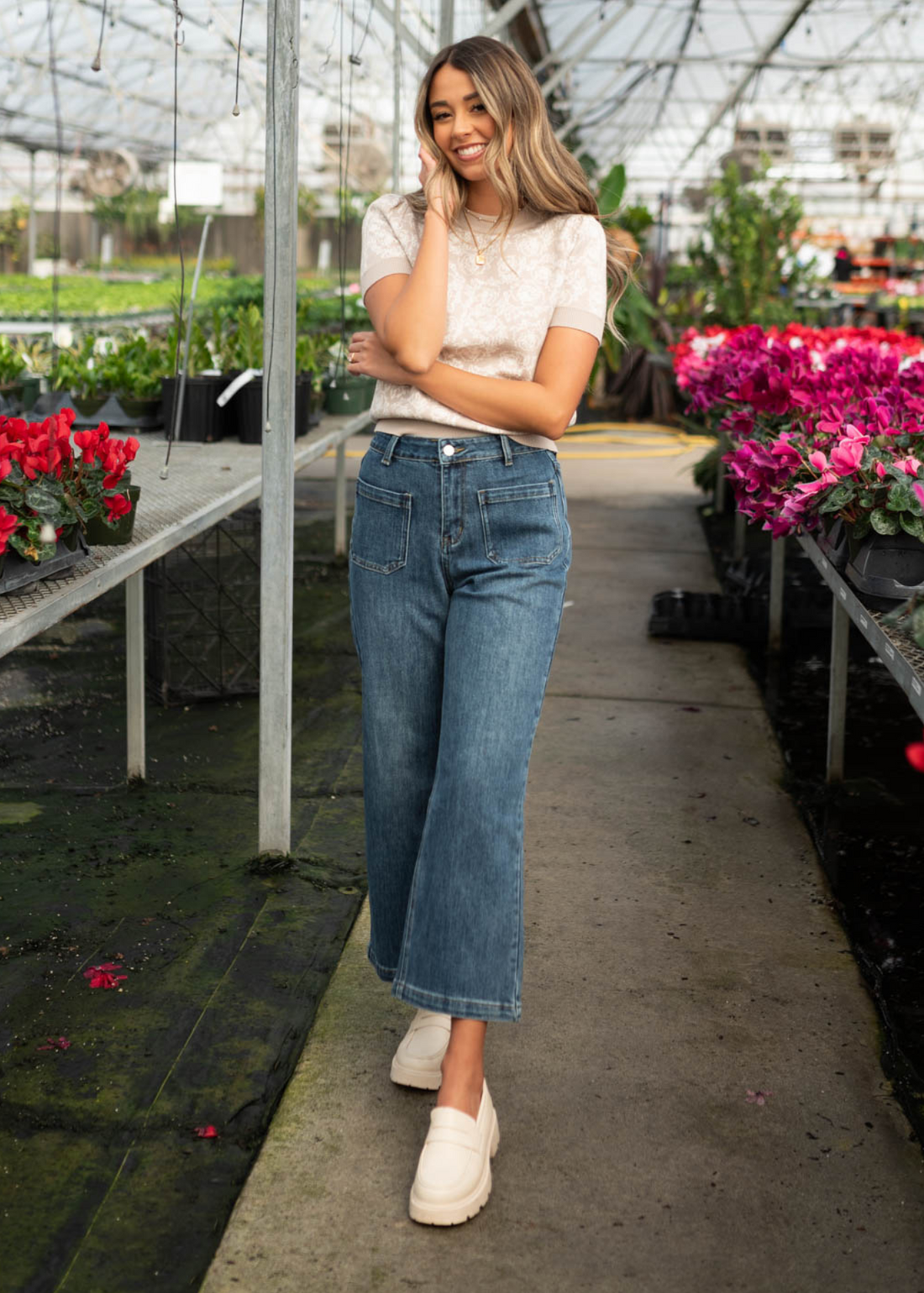 Sue Denim Straight Leg Pants