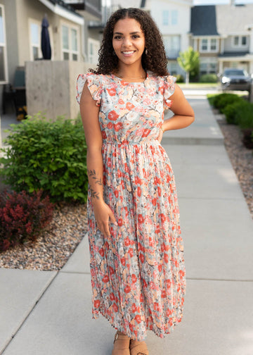 Susan Vintage Sage Floral Dress