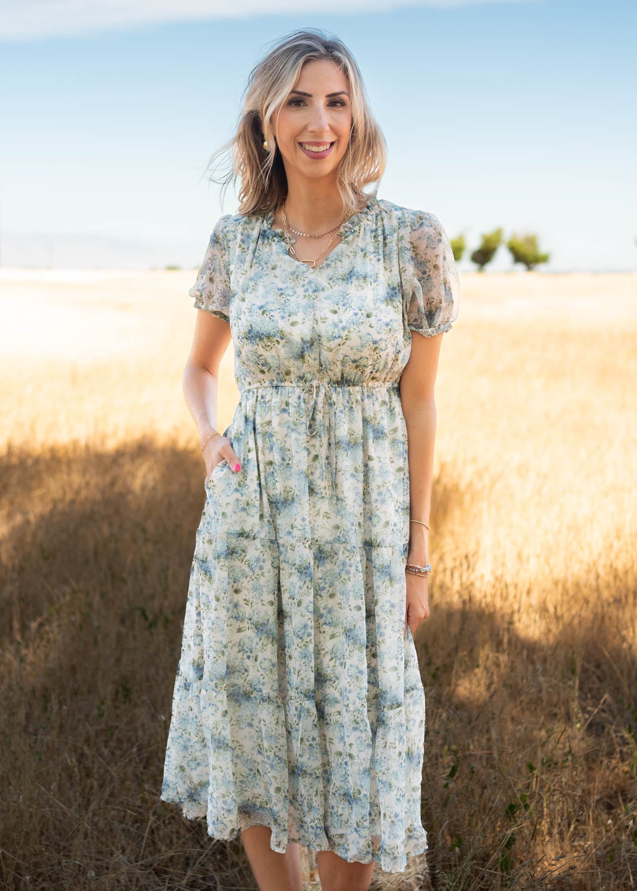 Sydney Vintage White Floral Dress